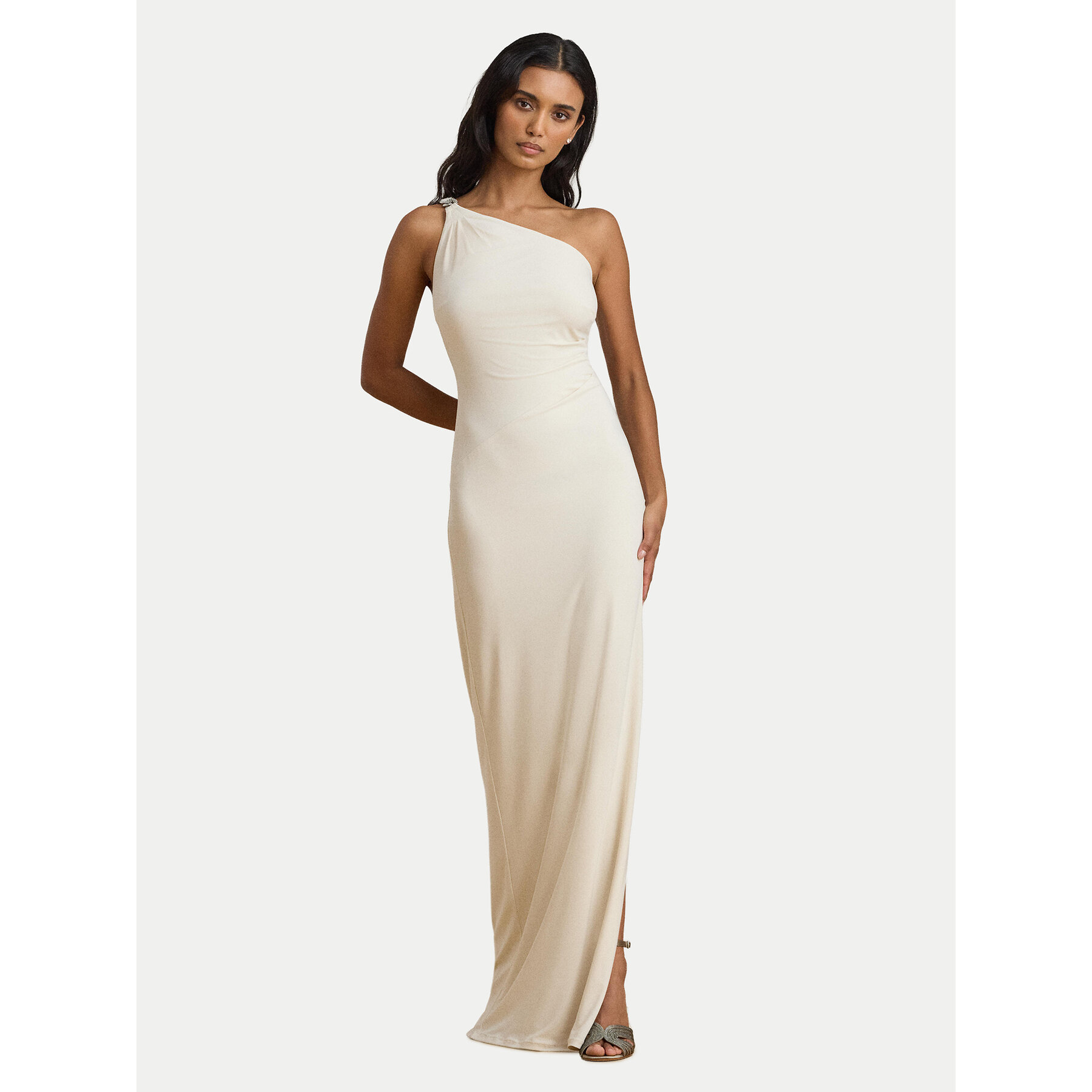 LAUREN RALPH LAUREN Abendkleid 253980922003 Creme Slim Fit
