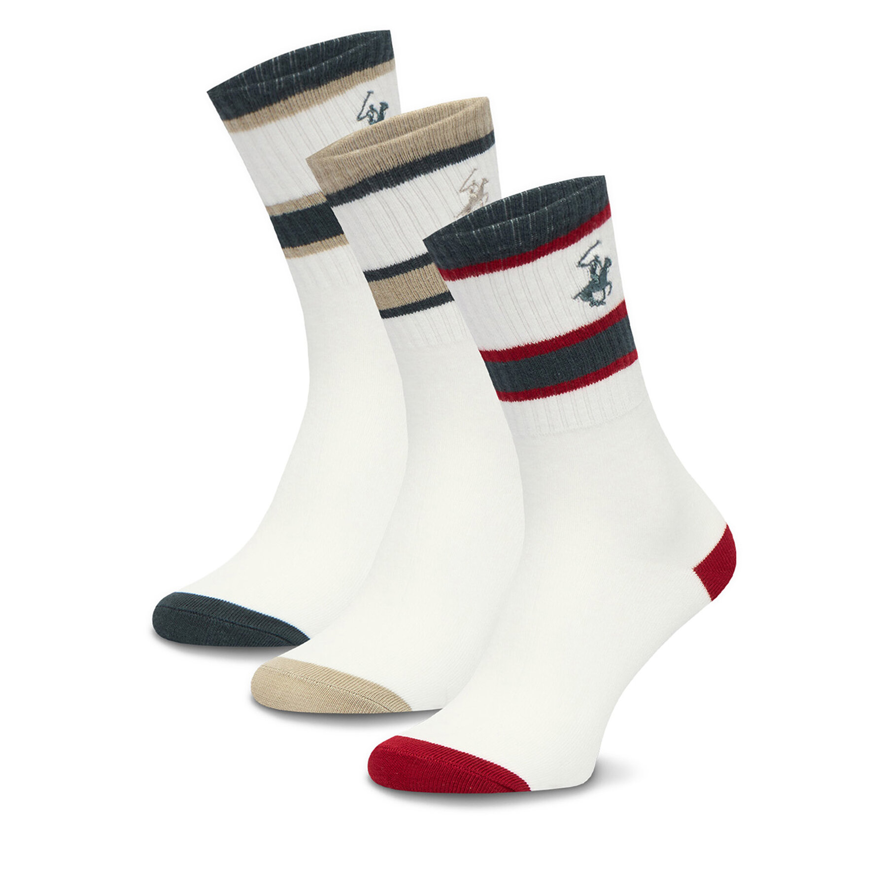 Duge čarape Beverly Hills Polo Club CEO_LA_BHPC_20433_Z_AW2025_(3-PACK) Bijela
