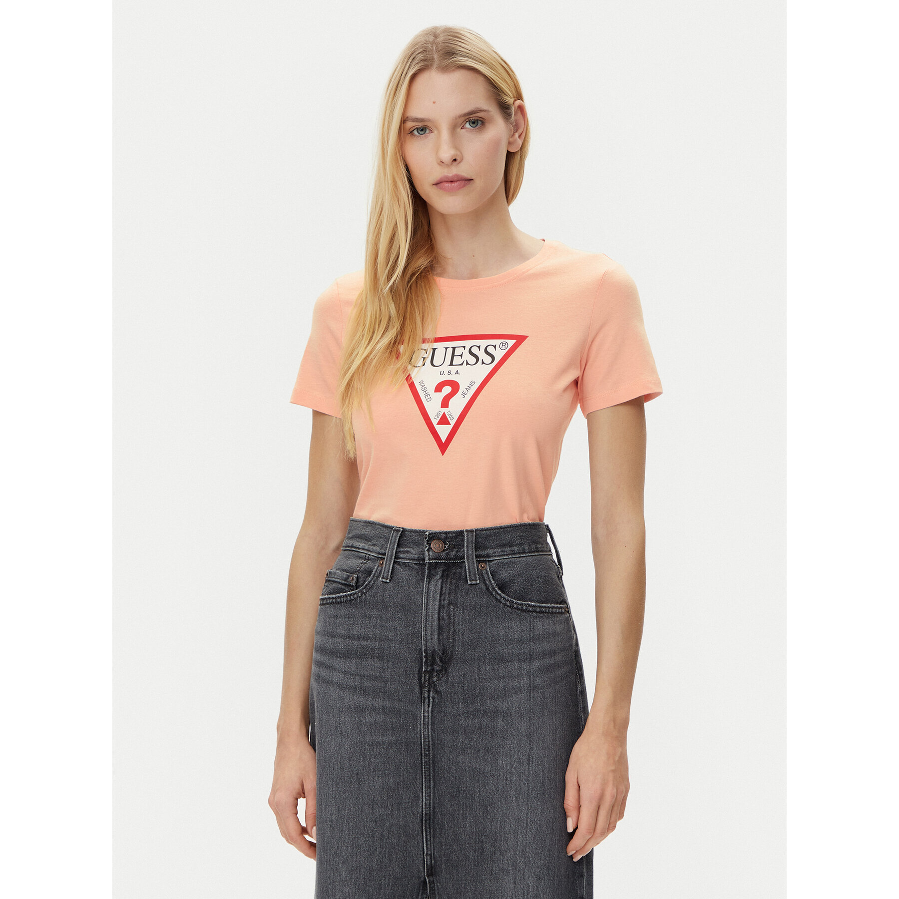 Guess Póló W1YI1B I3Z14 Koral Regular Fit