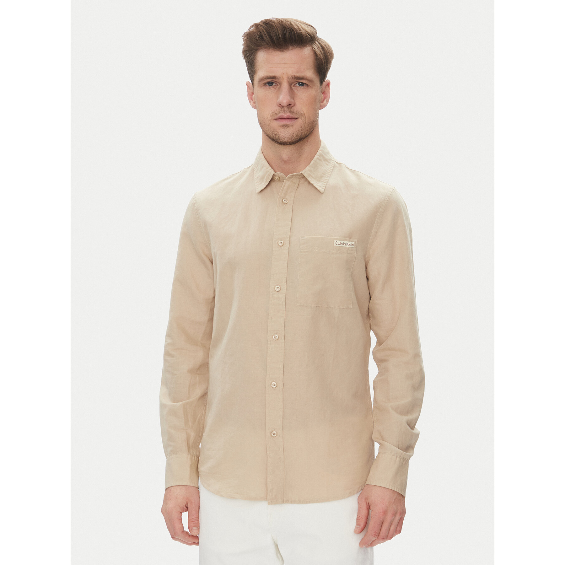 Calvin Klein Jeans Hemd J30J327295 Beige Regular Fit