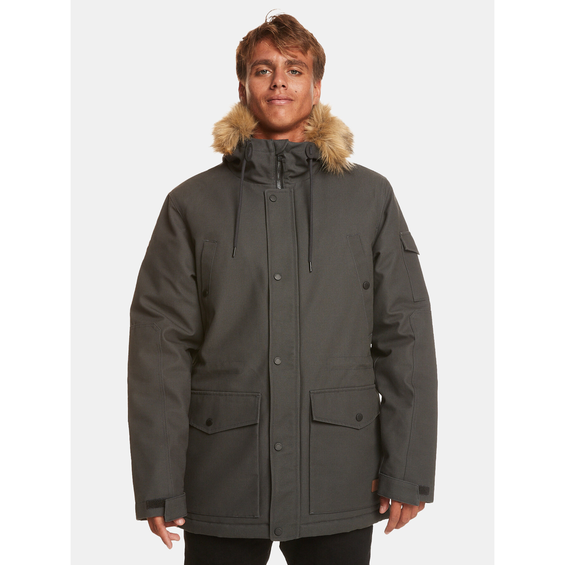 Quiksilver Winterjacke Long Trip Jckt EQYJK03988 Grau Regular Fit