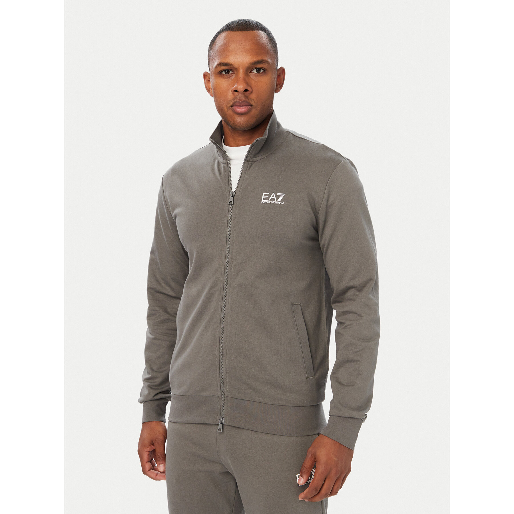 EA7 Emporio Armani Sweatshirt 8NPM31 PJVRZ U8085 Grau Regular Fit
