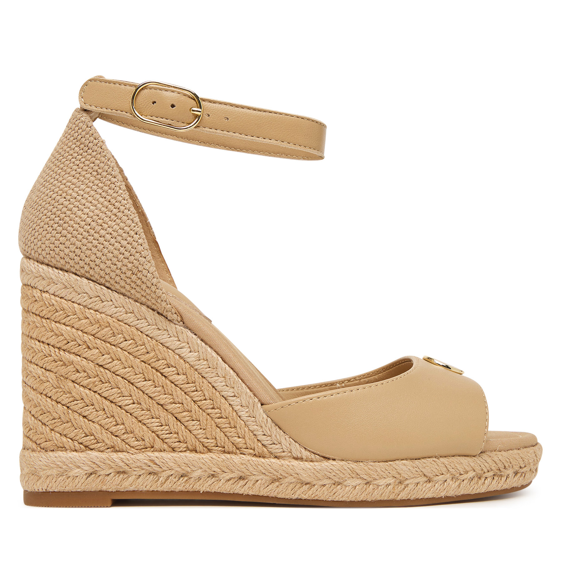 Espadrile Tommy Hilfiger Plate High Wedge Espad FW0FW09517 Svetlo bež