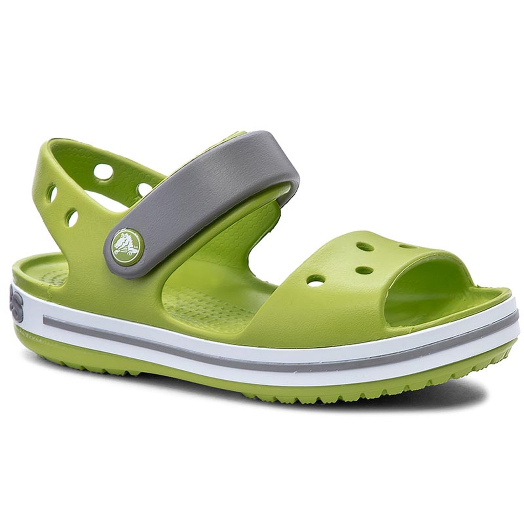 Comprar en oferta Crocs Crocband Sandal Kids (12856) volt green/smoke