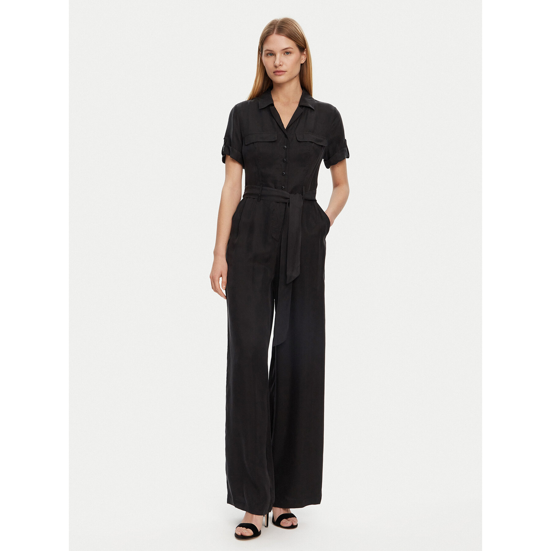 Guess Jumpsuit W5GD97 WH6E0 Schwarz Regular Fit