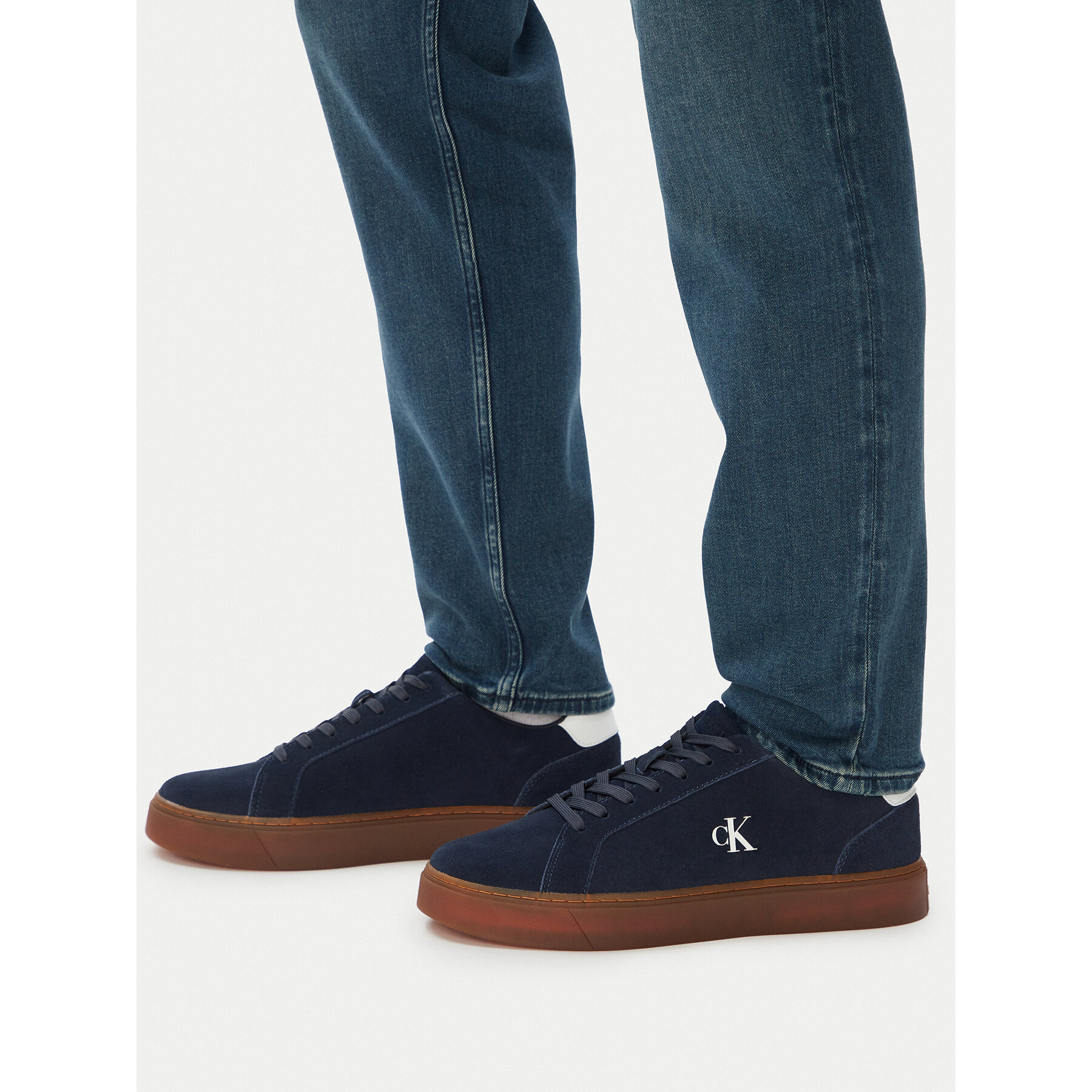 Tenisice Calvin Klein Classic Cupsole Laceup Su YM0YM01434 Tamnoplava