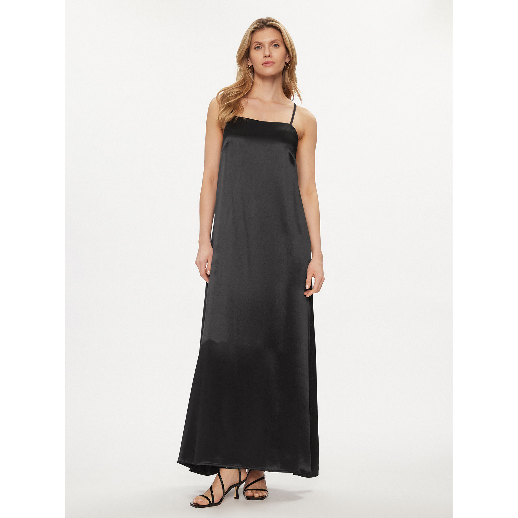 Fracomina Sommerkleid FS24SD3006W45101 Schwarz Loose Fit