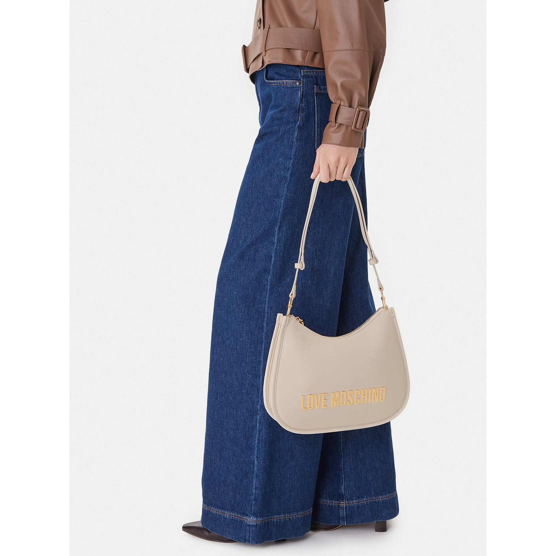 Ročna torba LOVE MOSCHINO JC4021PP0NKD0110 Écru