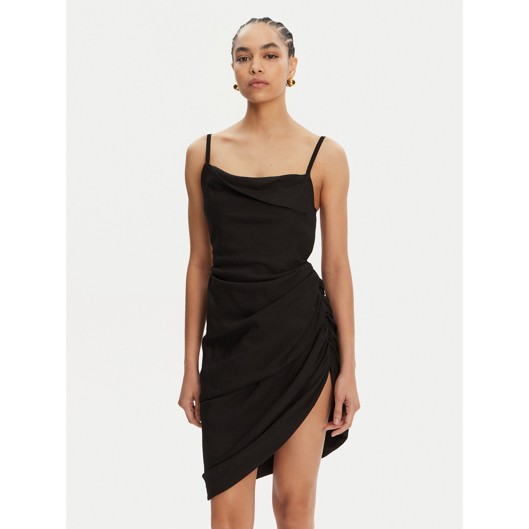 JACQUEMUS Coctailkleid 22E243DR106-1020 Schwarz Regular Fit