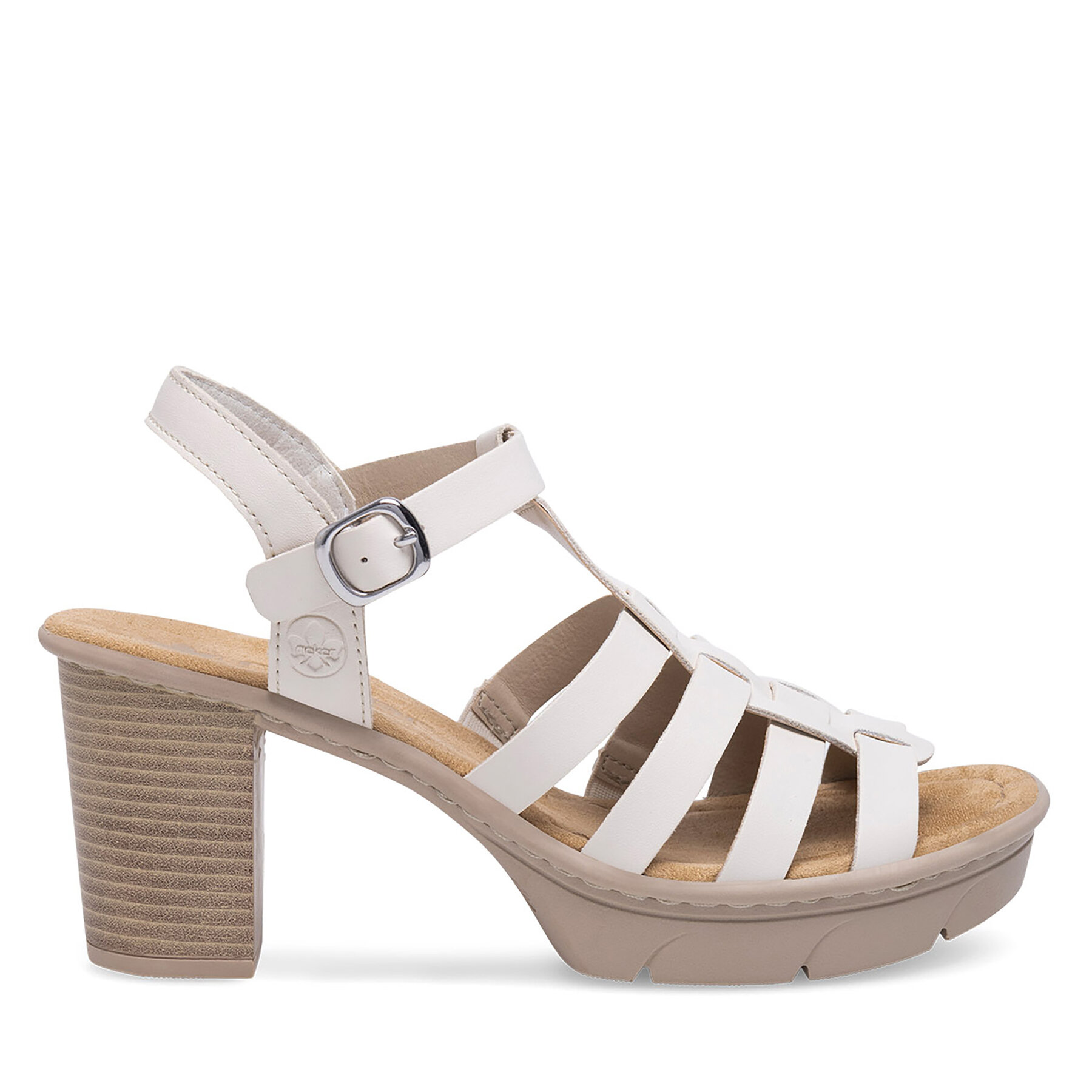 Sandále Rieker 67500-60 Écru