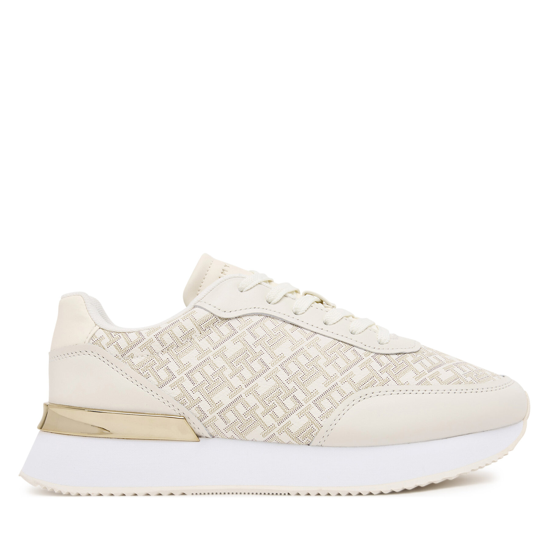 Сникърси Tommy Hilfiger Chic Monogram Runner FW0FW09051 Екрю