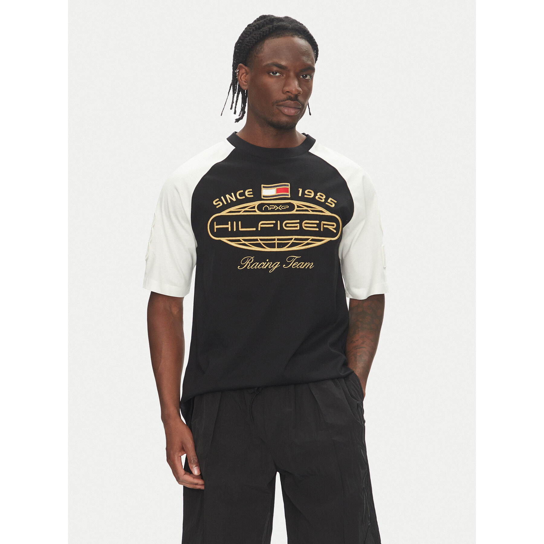 Tommy Hilfiger Póló F1 Movie MW0MW41389 Fekete Regular Fit