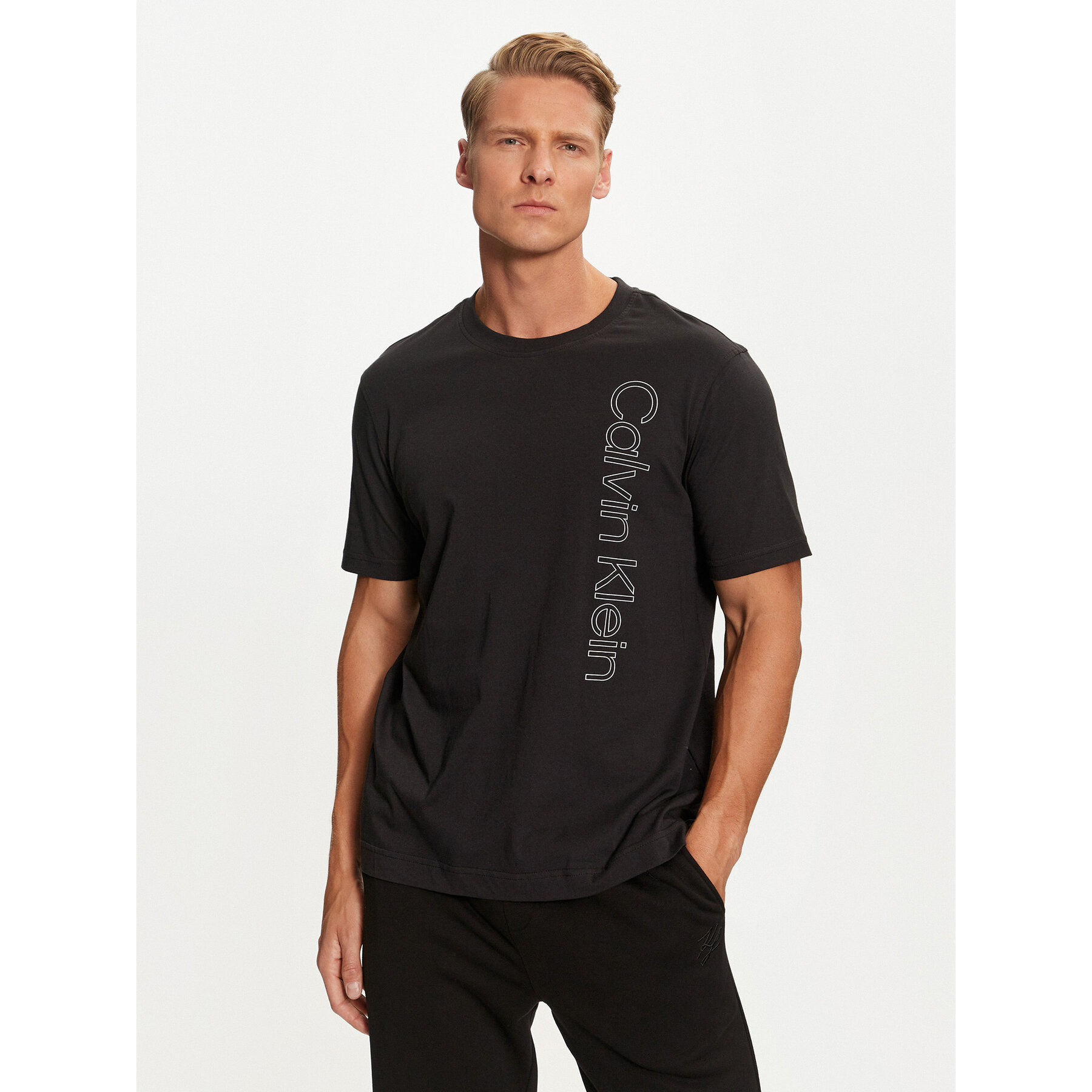 Calvin Klein Performance T-Shirt 00GMF4K113 Μαύρο Regular Fit