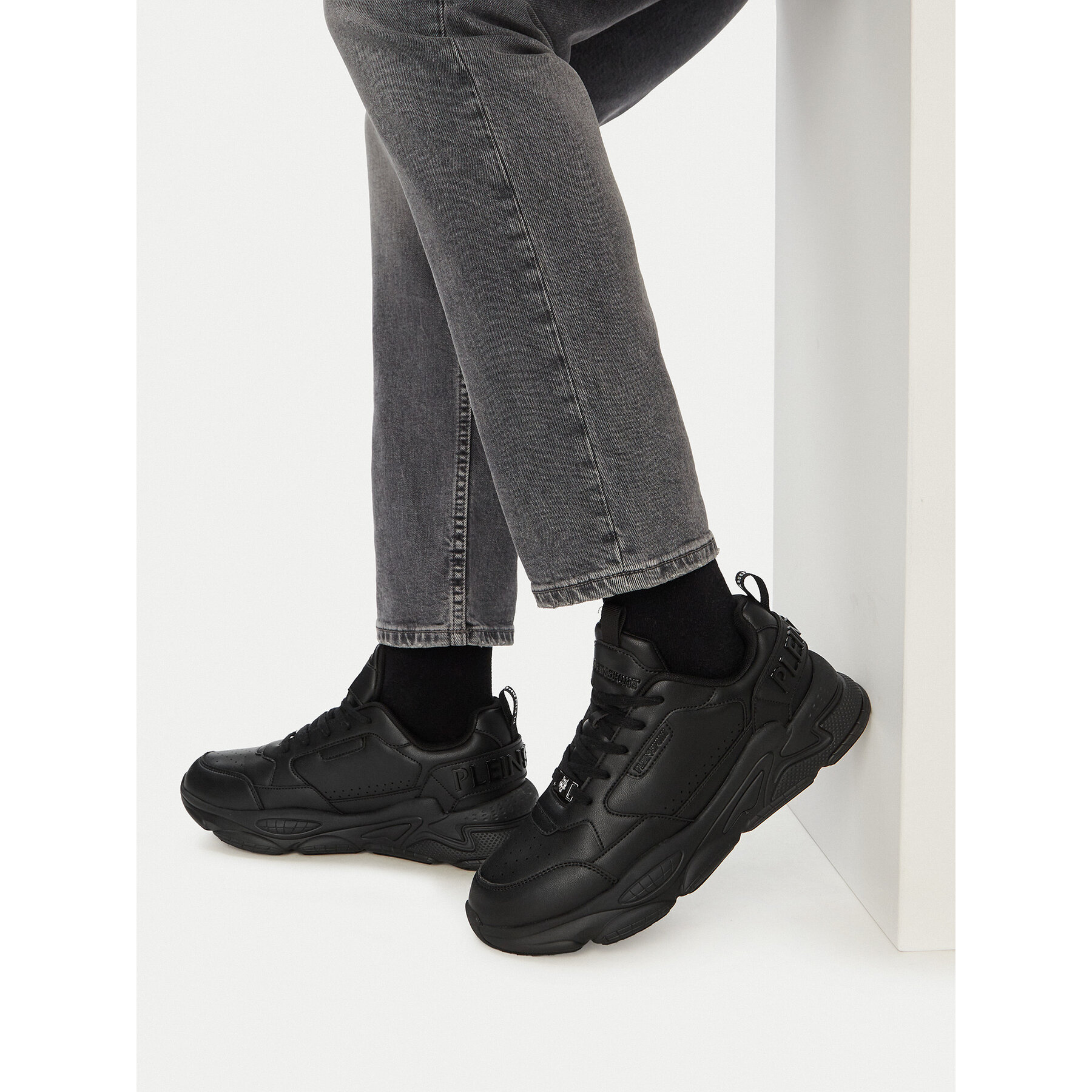 Sneakersy Plein Sport FAES USC0855 SLE004N Čierna