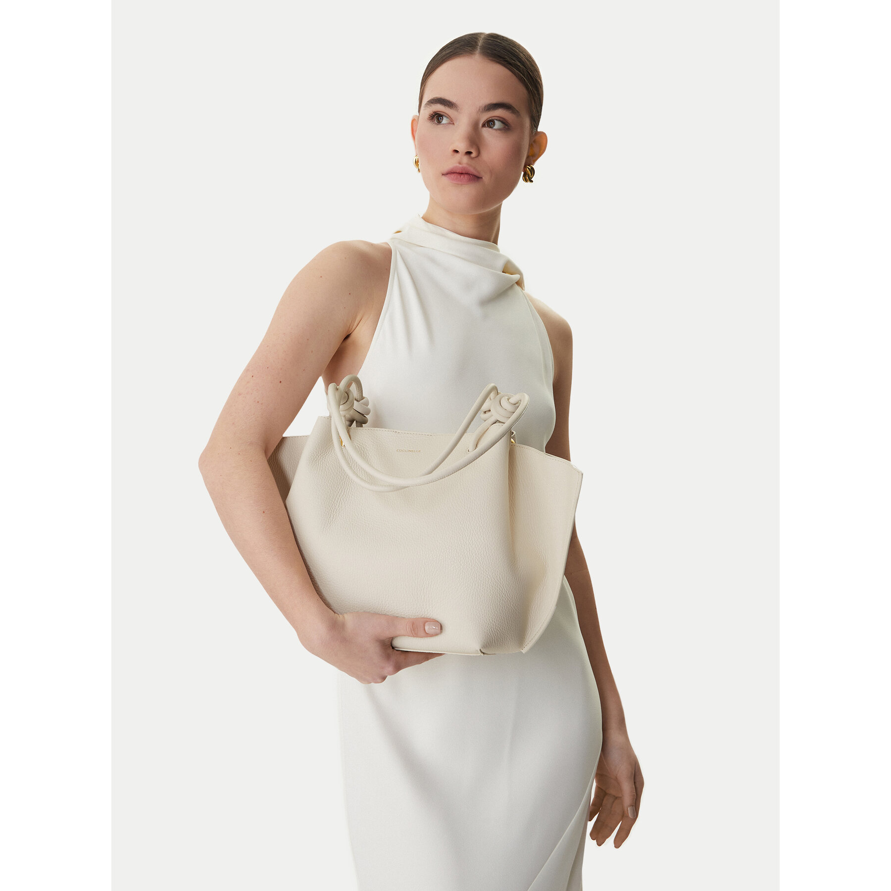 Geantă Coccinelle U07 Coccinellefinn E1 U07 11 02 01 Écru