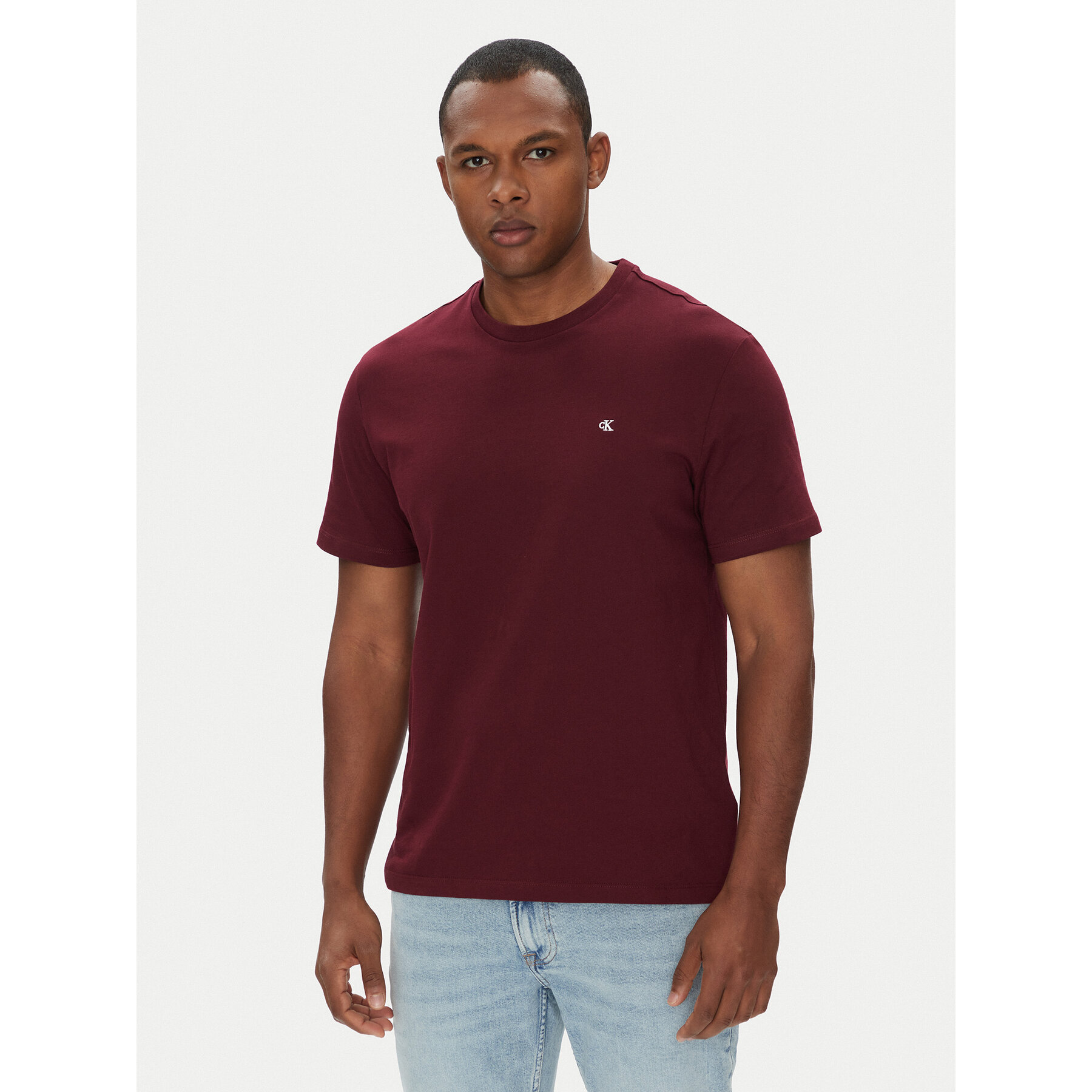 Calvin Klein Jeans Póló LV040HM265 Bordó Regular Fit