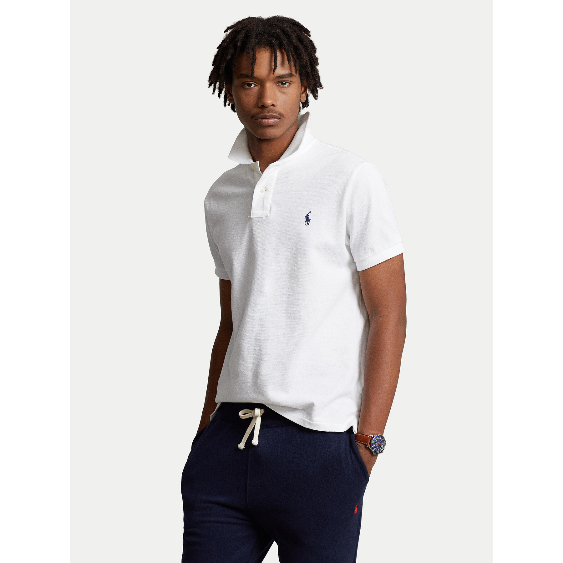 Polo Ralph Lauren Polo majica Core Replen 710548797 Bela Slim Fit