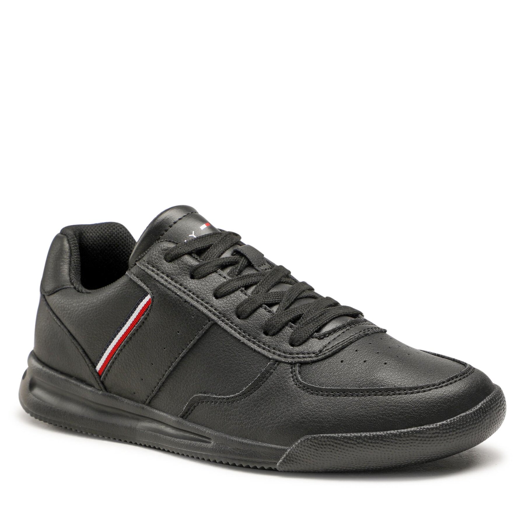 Sneakers Tommy Hilfiger Lightweight Leather Detail Cup FM0FM04280 Black BDS BDS imagine super redus 2022