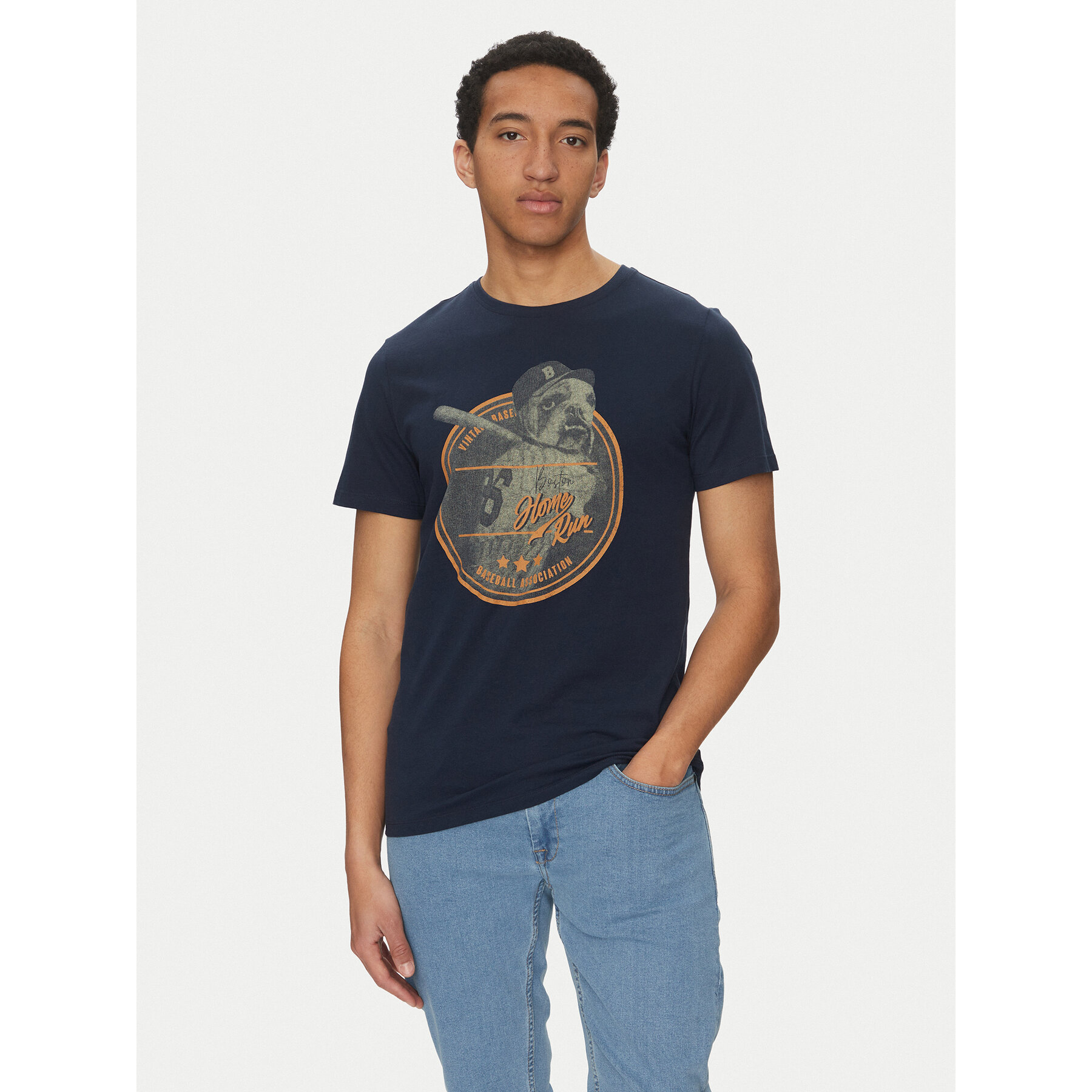 Blend Blend T-Shirt 20717764 Σκούρο μπλε Regular Fit