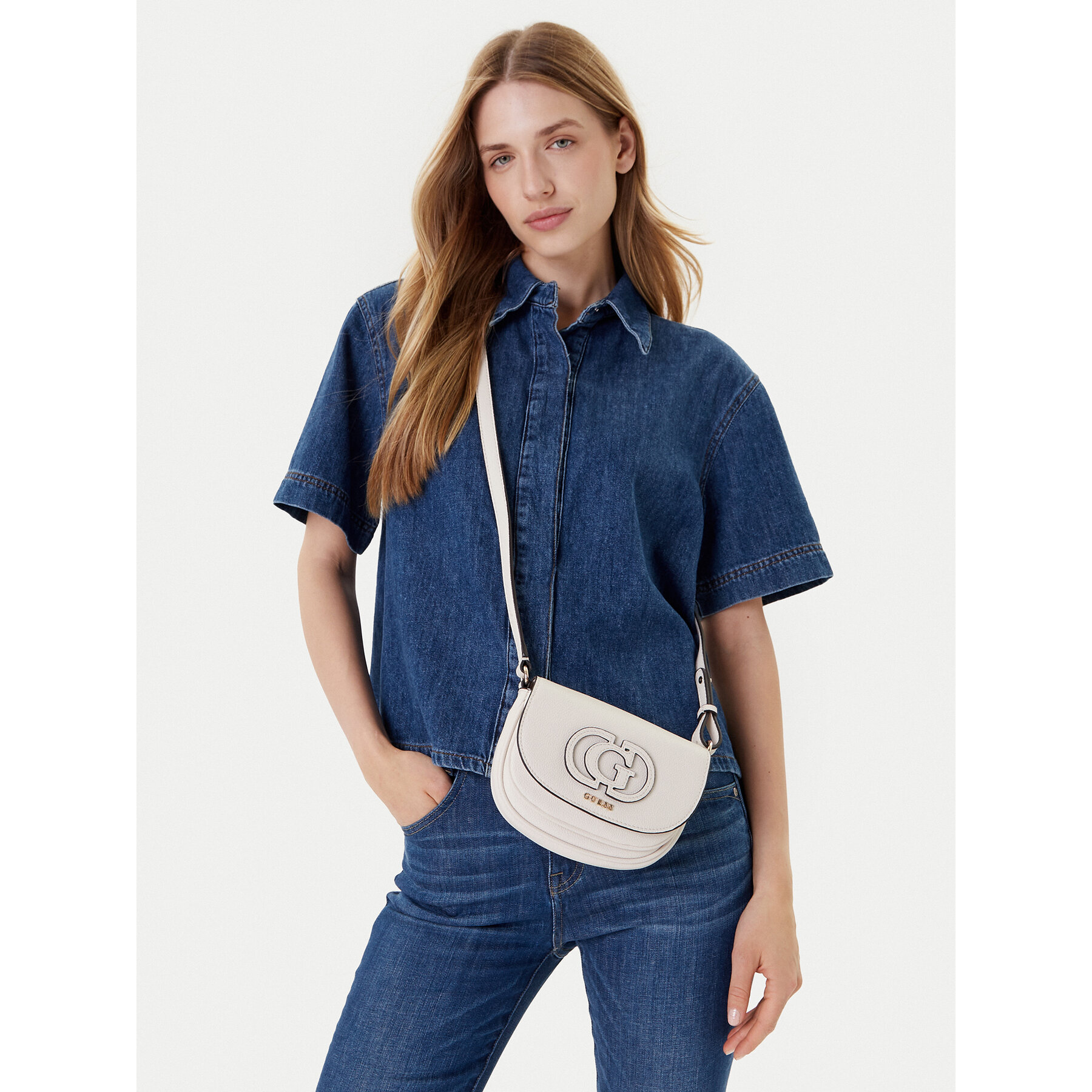 Táska Guess Calebra Mini HWBG95 36780 Fehér