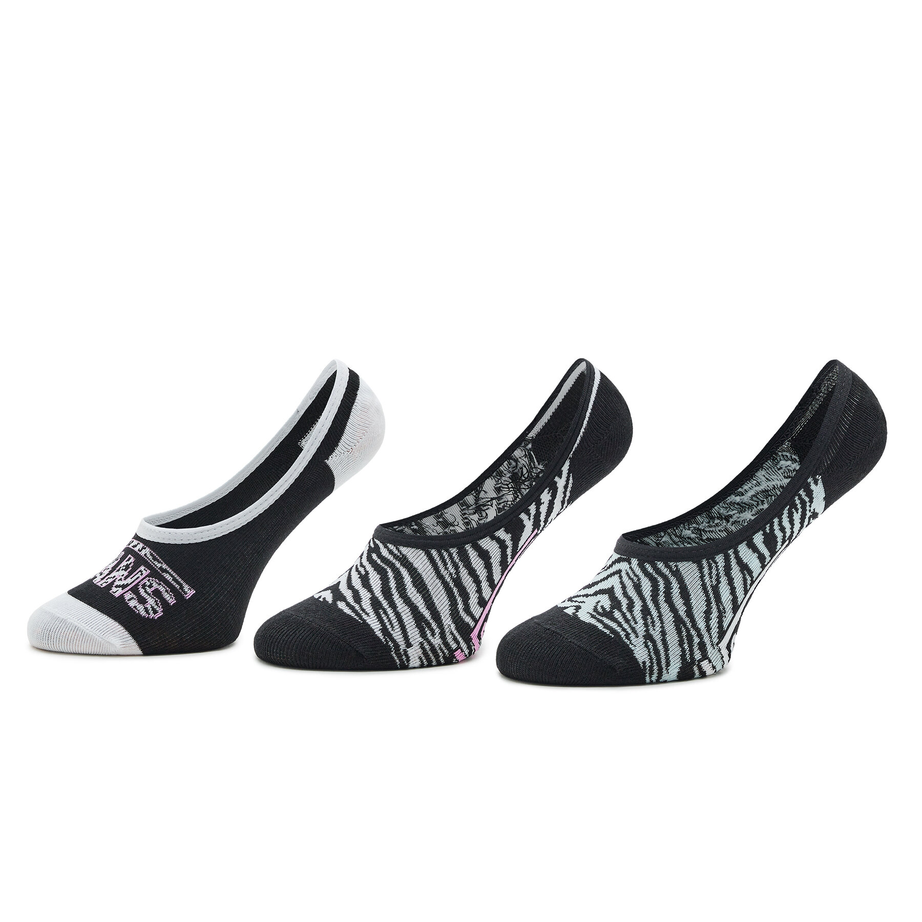 Súprava 3 párov krátkych detských ponožiek Vans Zebra Daze Canoodle VN0007AXBR51 Farebná