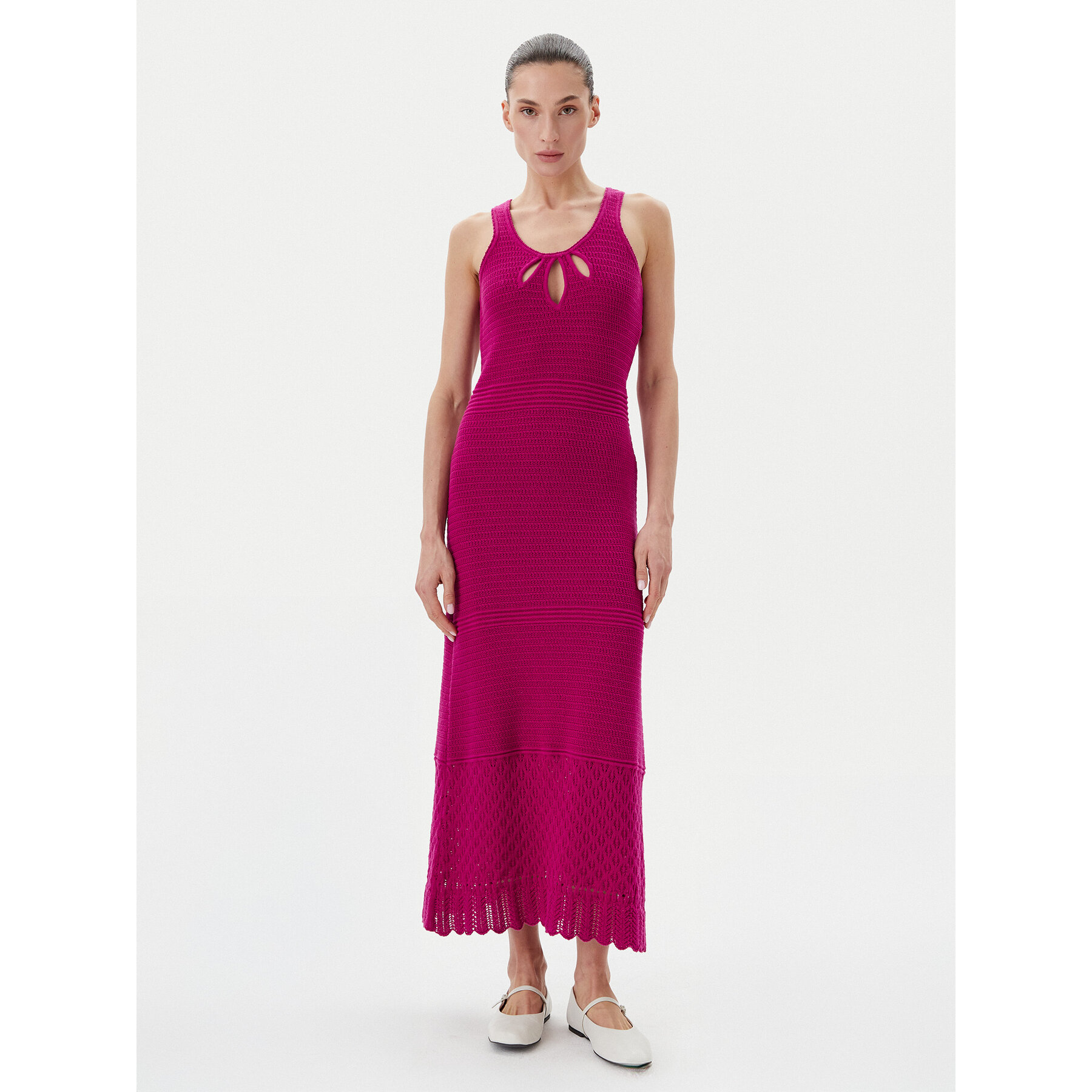 TWINSET Sommerkleid 251LB3EBB Rosa Regular Fit