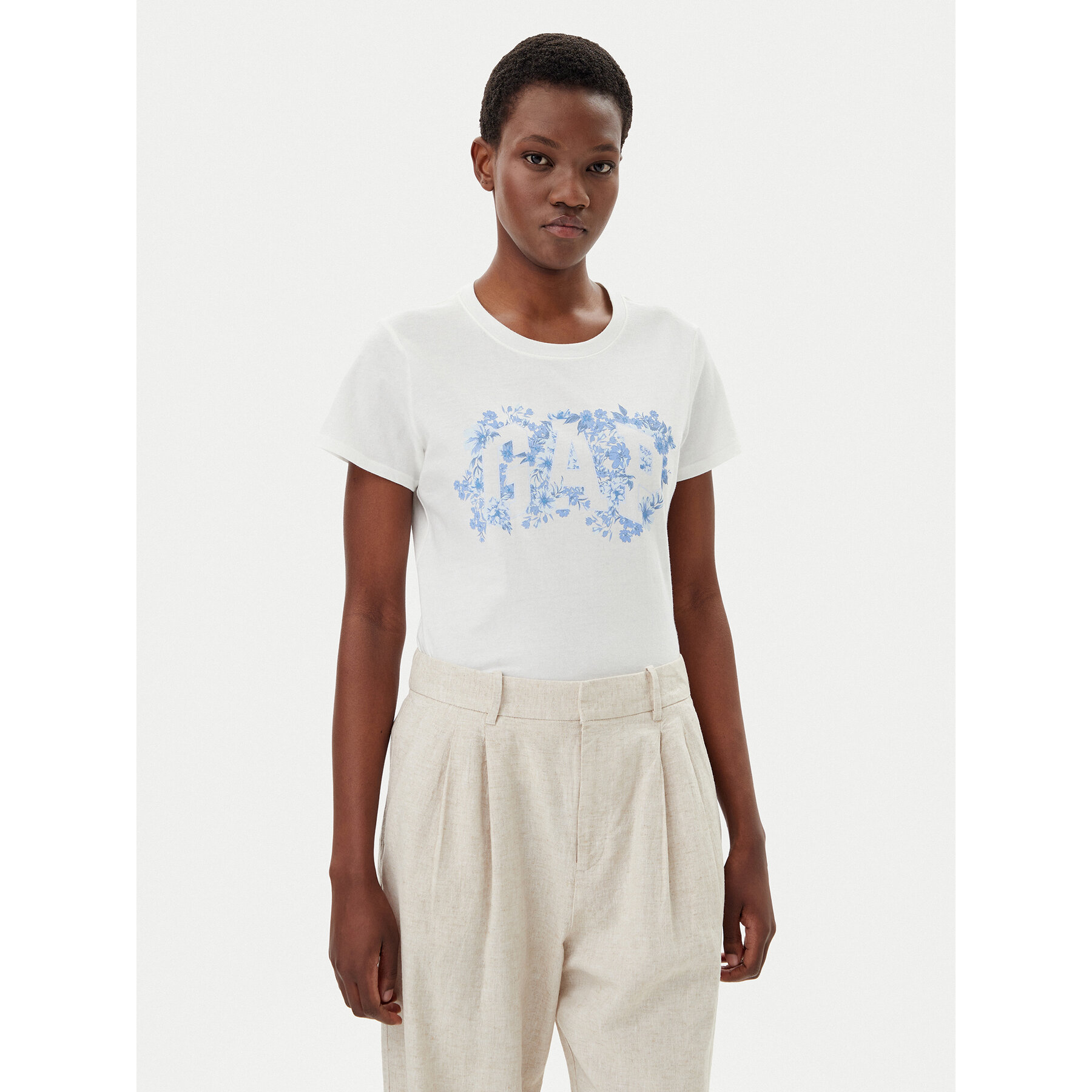 Gap T-Shirt 729555-03 Λευκό Regular Fit