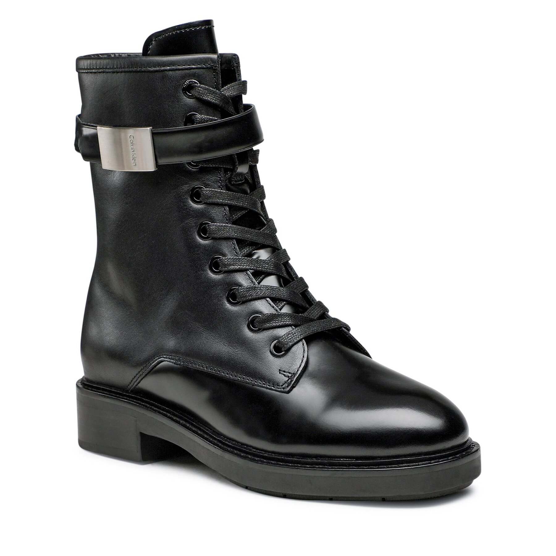 Botine Calvin Klein Combat Boot W/Hw HW0HW01360 Ck Black BEH