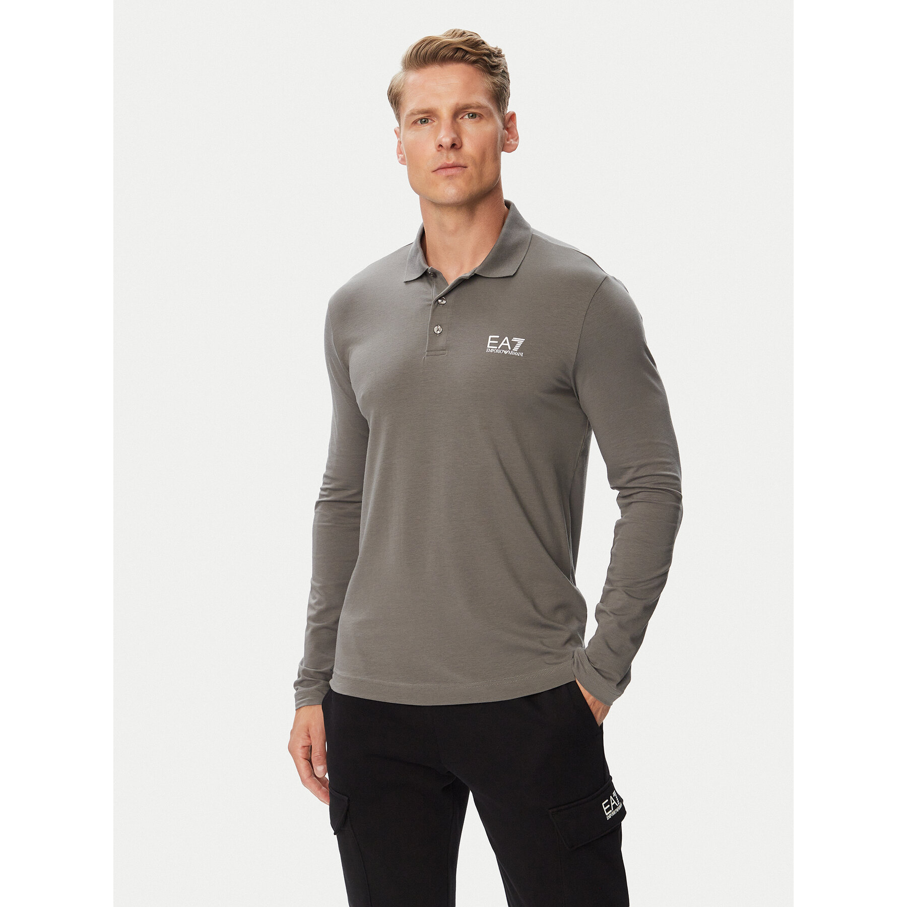 EA7 Emporio Armani Poloshirt 8NPF15 PJVQZ U8085 Grau Regular Fit