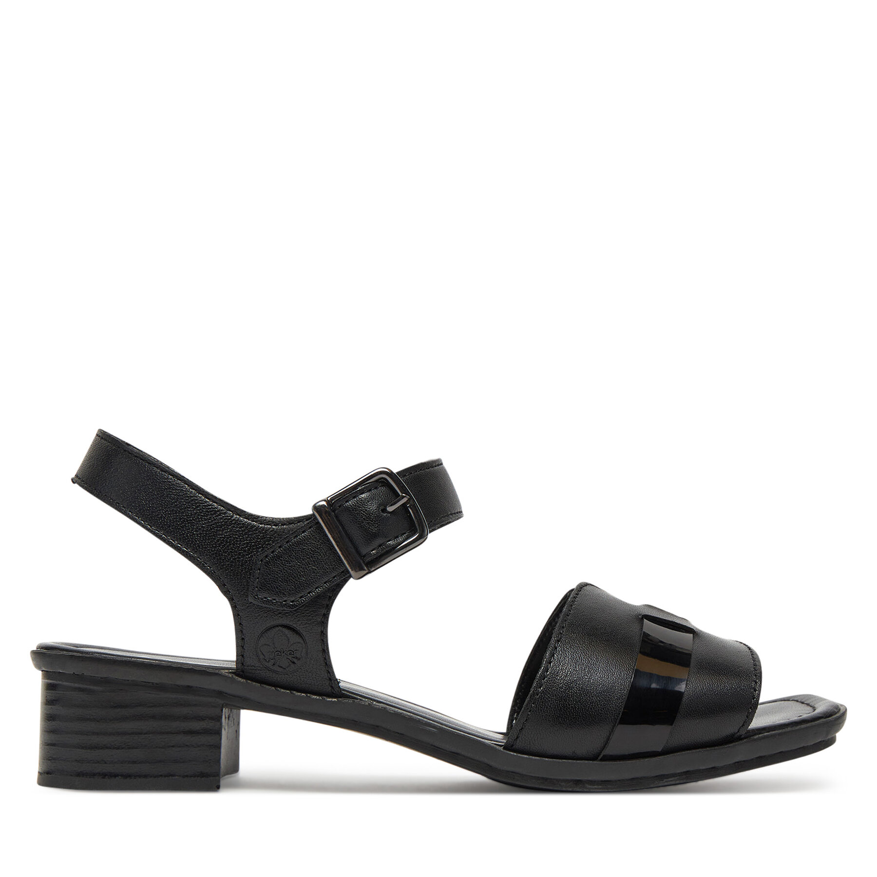 Donna Sandali Rieker, Taglia 37, Nero, 62685-00, taglia : 37