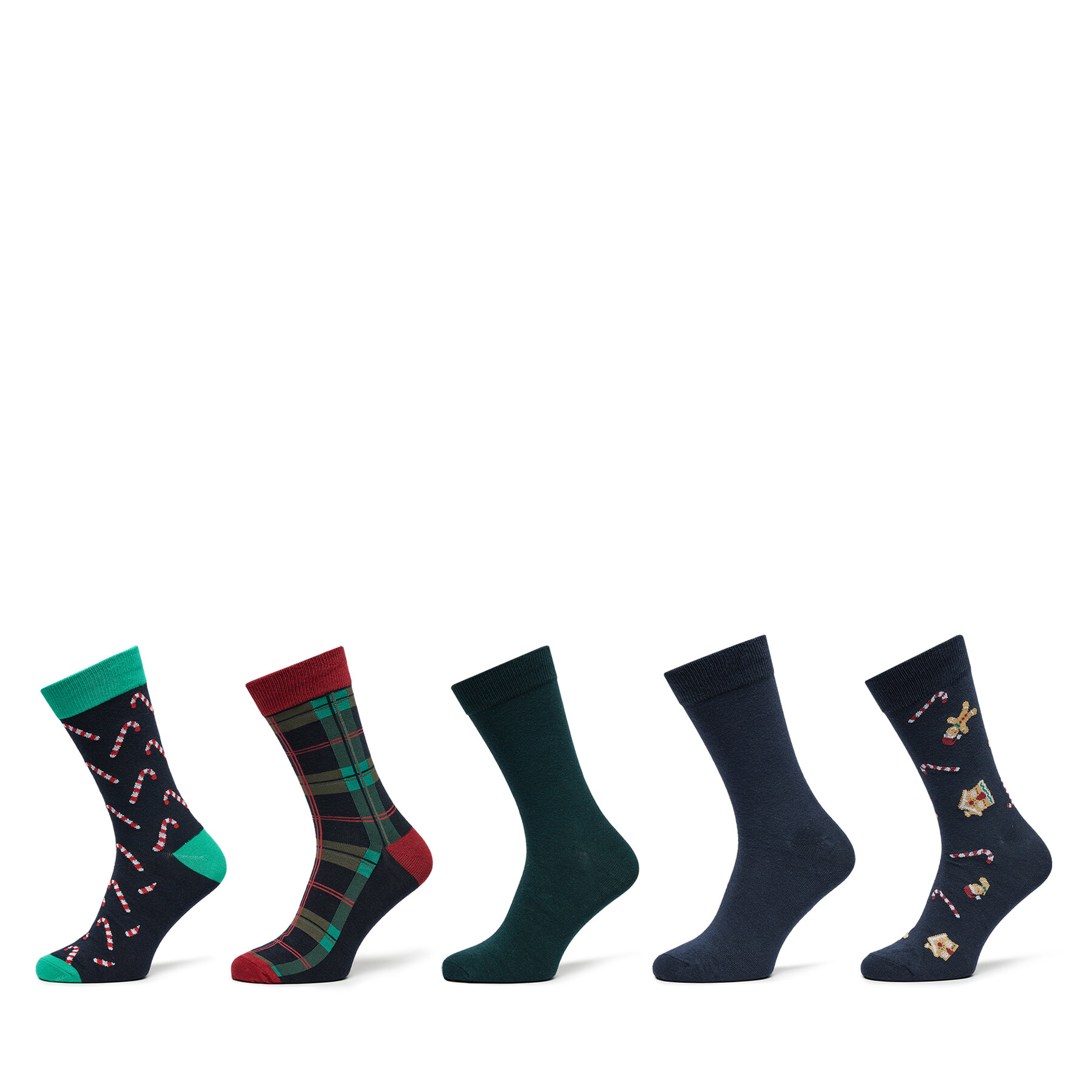 5 pares de calcetines altos para hombre Jack&Jones Xmas 12266820 De color