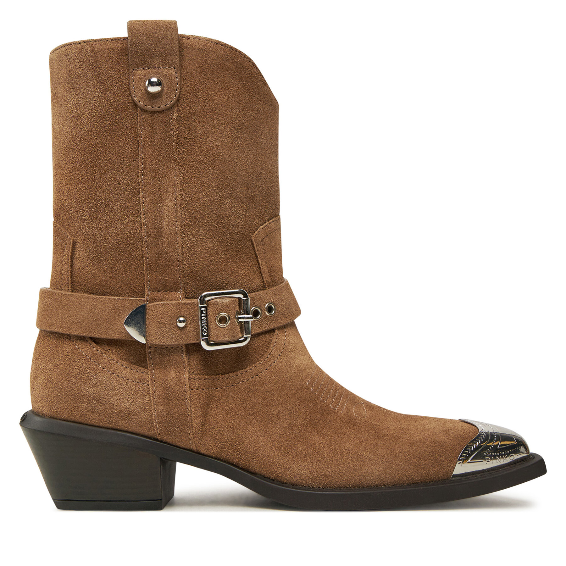 Kovbojské topánky PINKO Tex 08 SD0197P002 Hnedá