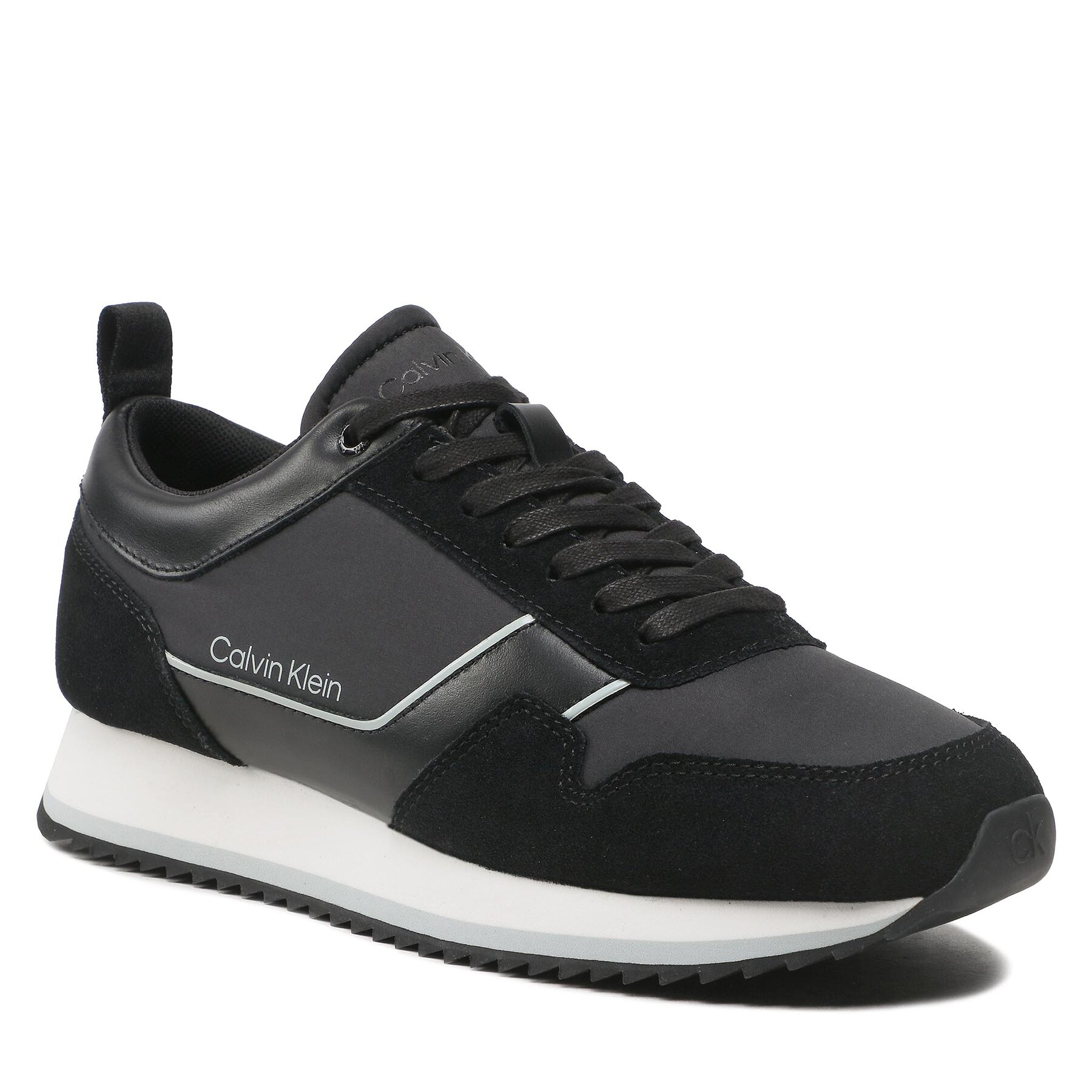 Sneakers Calvin Klein Low Top Lace Up HM0HM00985 Black/Salt Bay 0GR 0GR imagine noua
