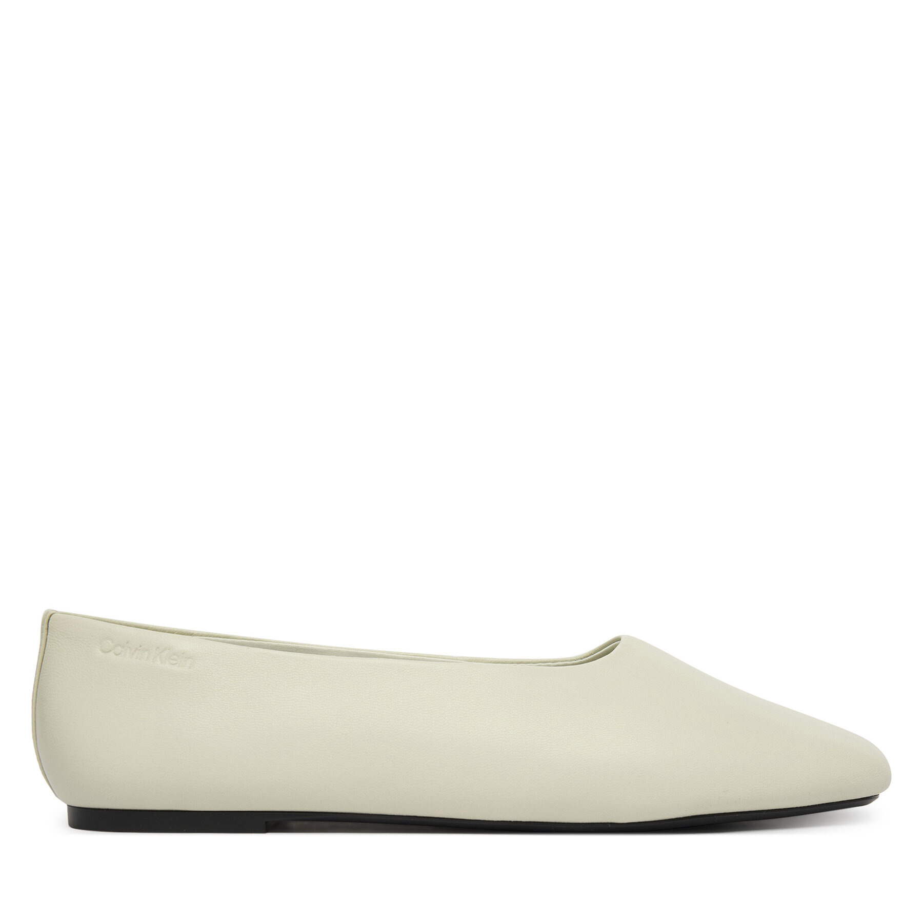Балеринки Calvin Klein Round Ballerina Lth HW0HW02943 Бял