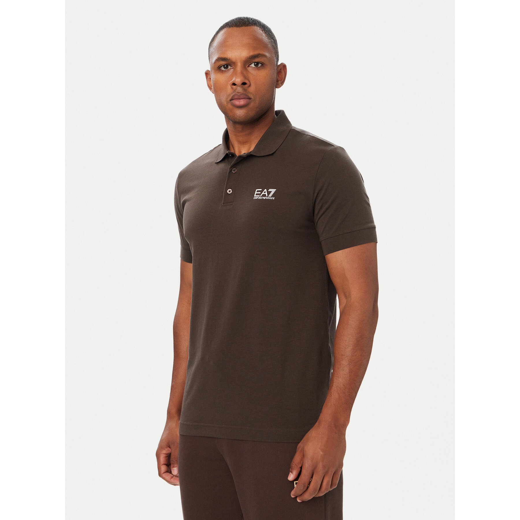 EA7 Emporio Armani Poloshirt 8NPF14 PJVQZ U6027 Dunkelbraun Regular Fit