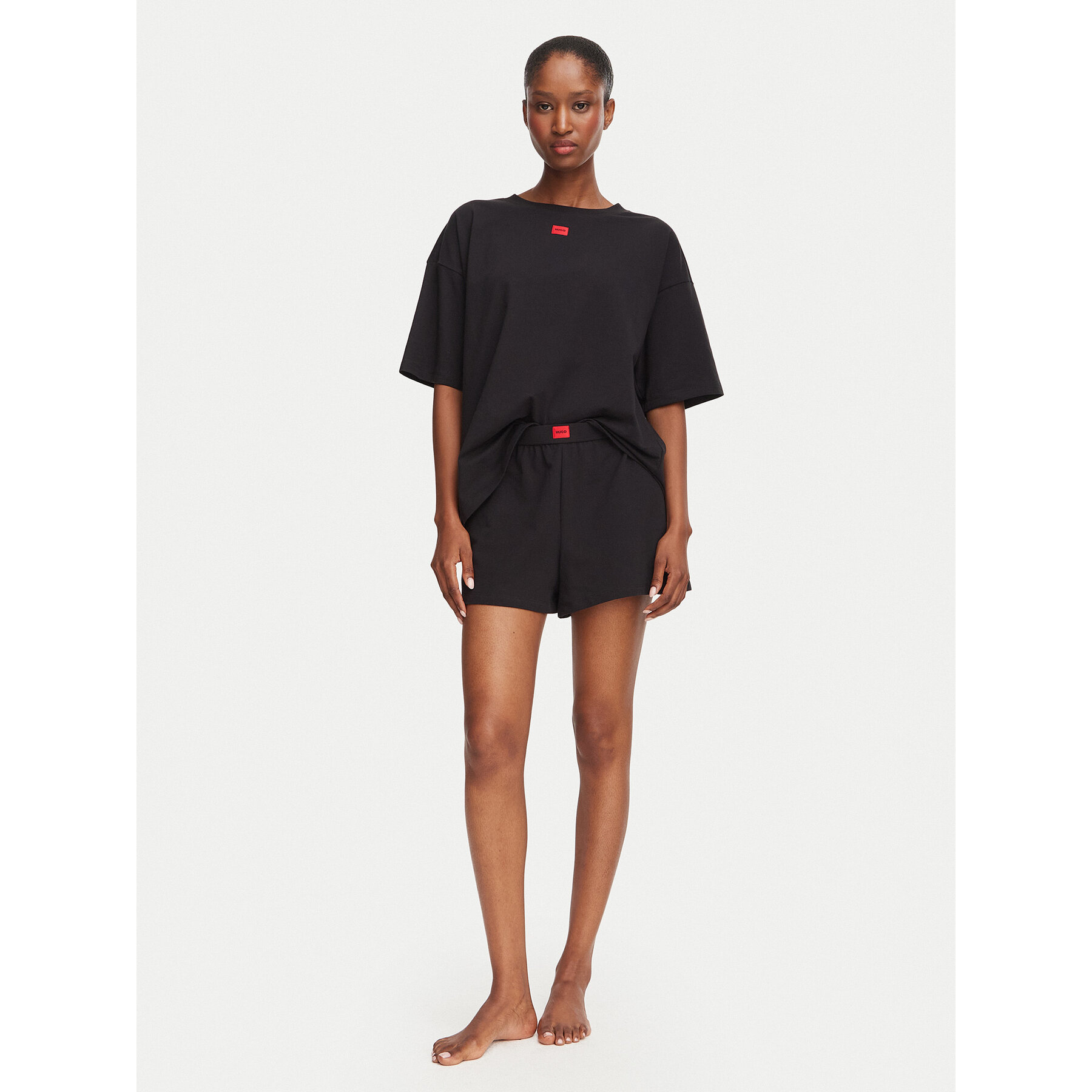 HUGO Pyjama Nite 50566618 Schwarz Relaxed Fit
