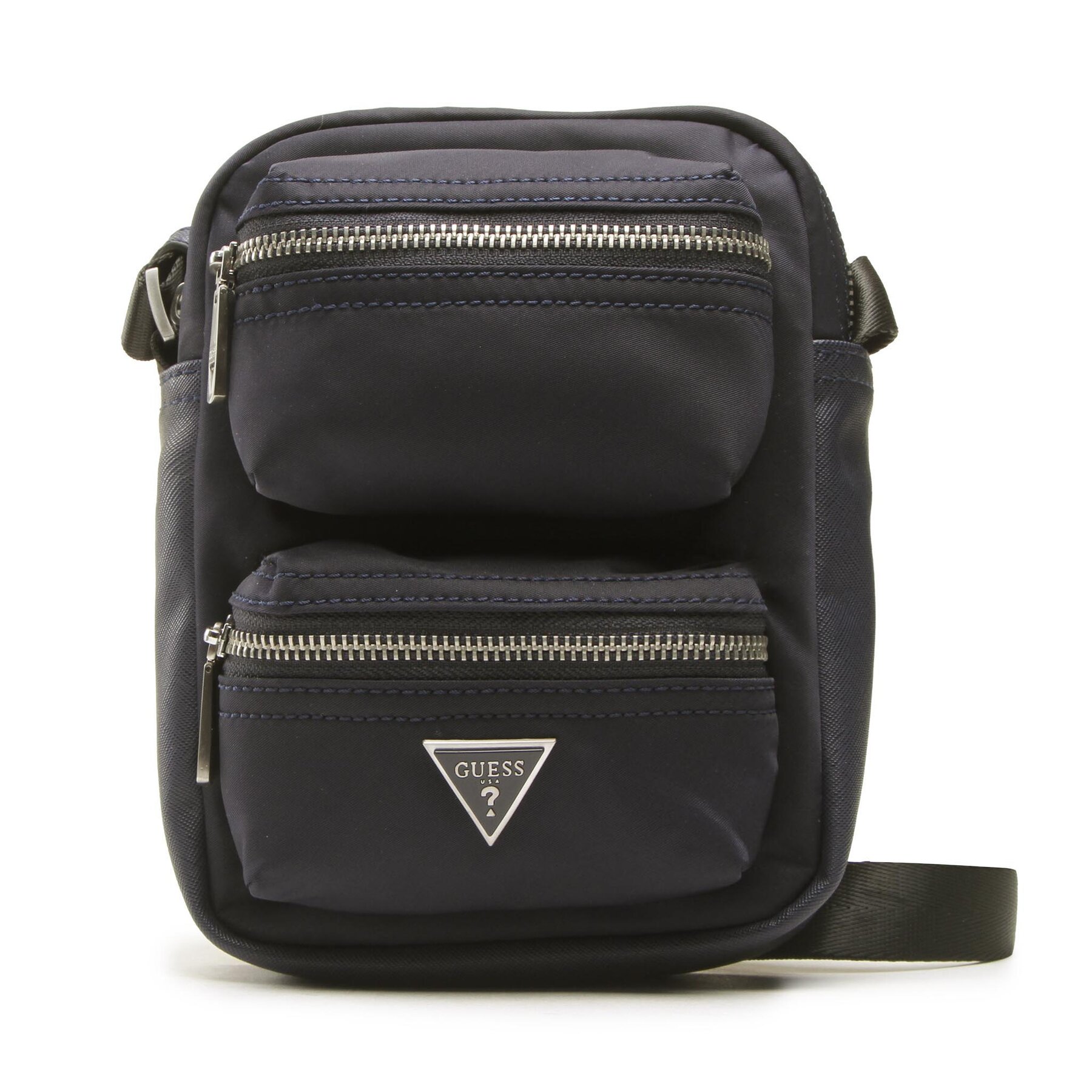 Geantă crossover Guess Certosa Nylon Smart HMECRN P3163 BLU BLU imagine 2022 reducere