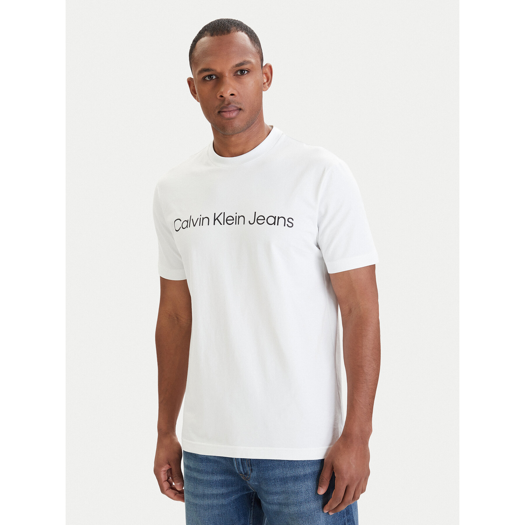 Calvin Klein Jeans T-Shirt LV04RAB810 Weiß Regular Fit