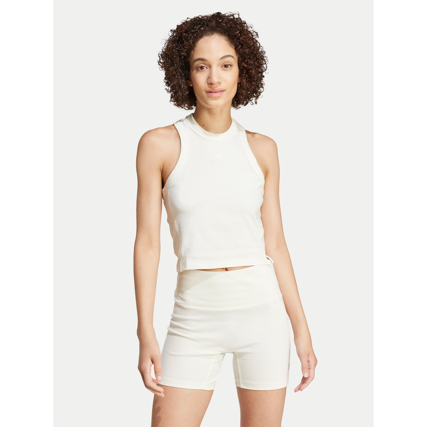 adidas Felső Lounge IY6732 Fehér Slim Fit