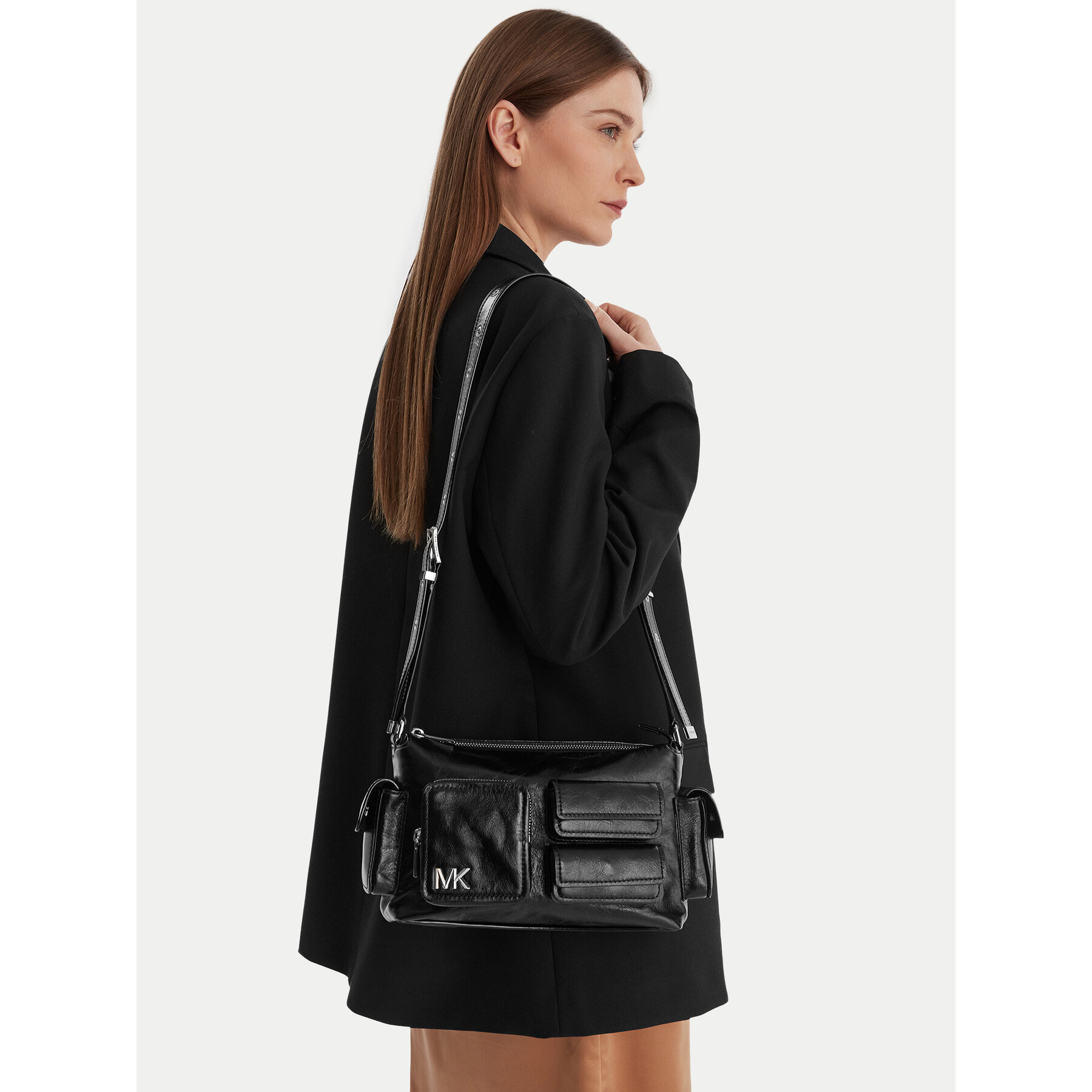 Ročna torba MICHAEL Michael Kors 30S5SM3L8Y Črna
