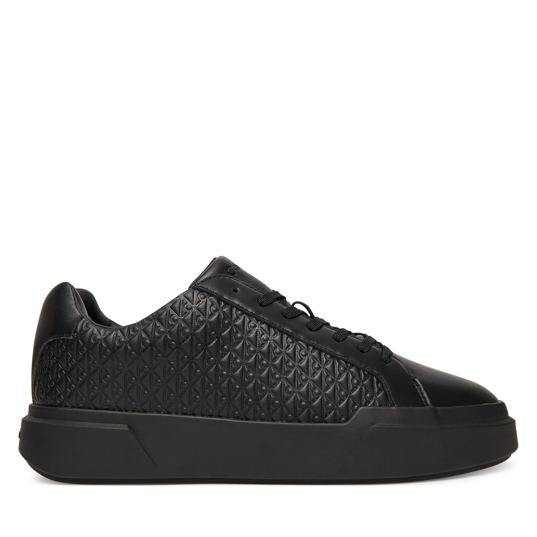 Sneakersy Calvin Klein Chunky Cupsole Laceup Lth Aop YM0YM01383 Čierna