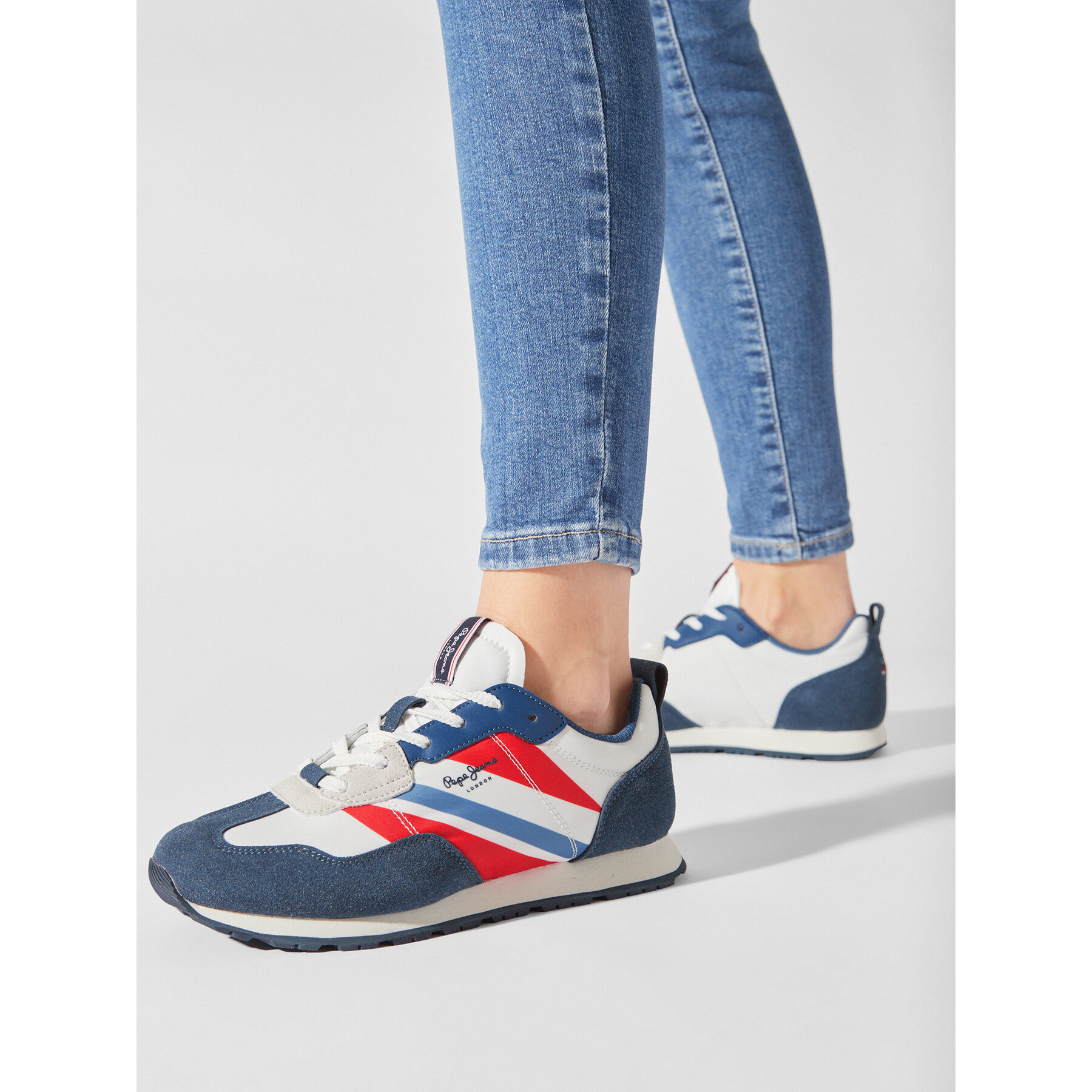 Сникърси Pepe Jeans Foster Boy Print PBS30554 Син