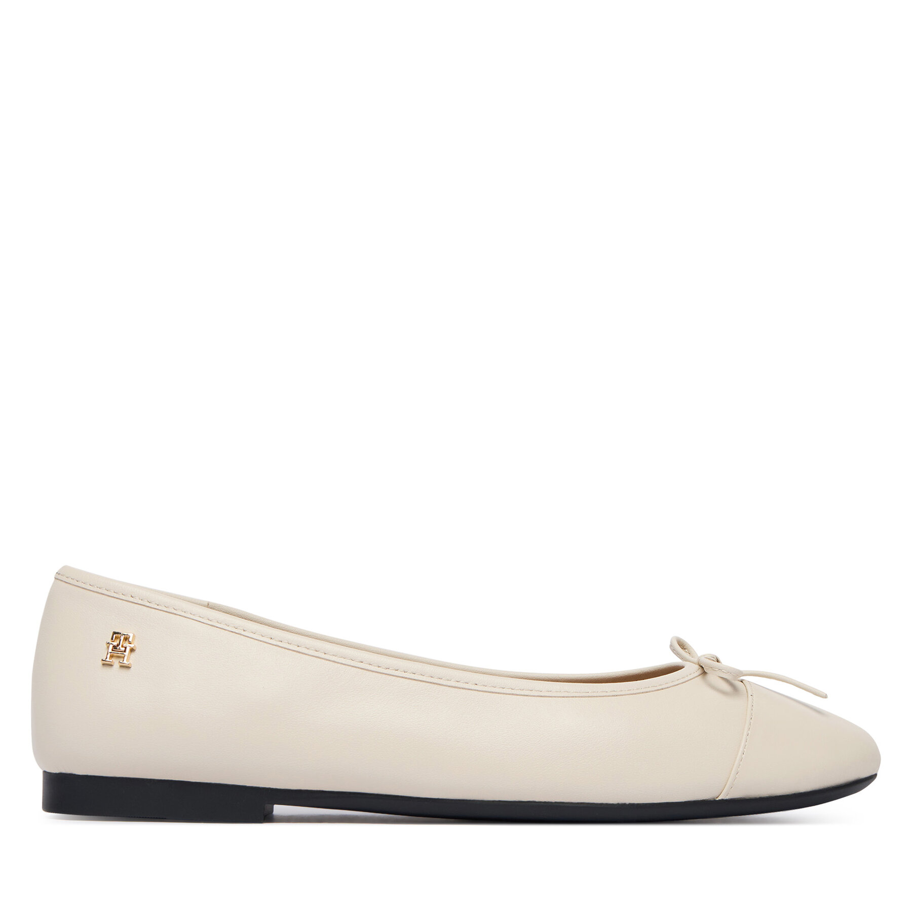 Balerina Tommy Hilfiger Hilfiger Smooth Lthr Ballet FW0FW09241 Ekru