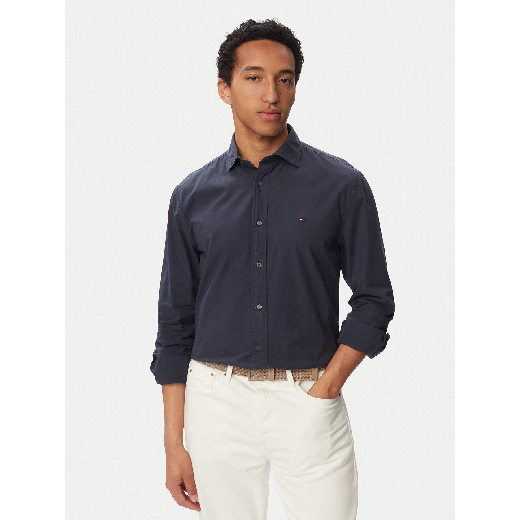 Tommy Hilfiger Hemd Gmd MW0MW43298 Dunkelblau Regular Fit