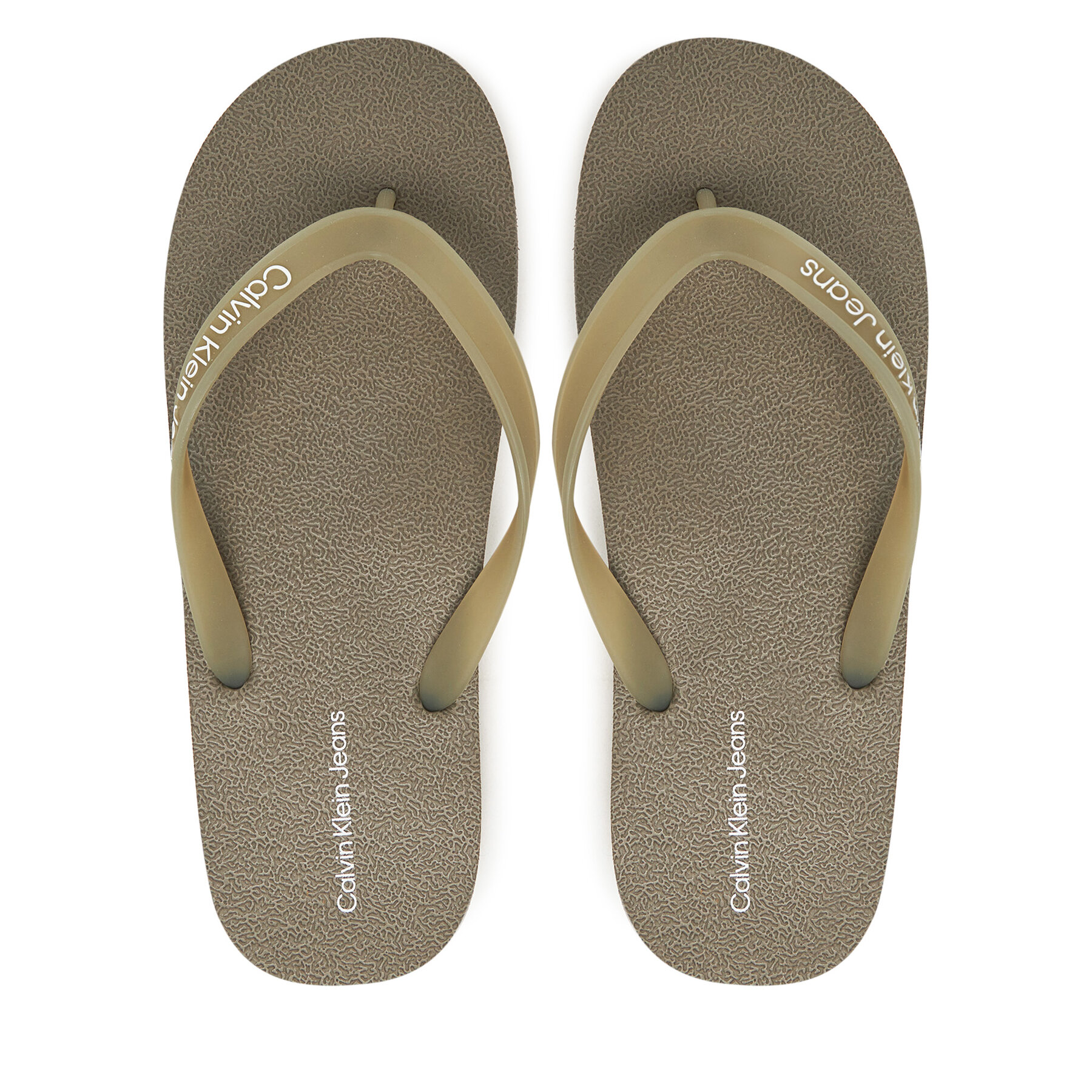 Męskie Japonki Calvin Klein Jeans, Rozmiar 45 Brązowy Thong+ Tpu YM0YM01265