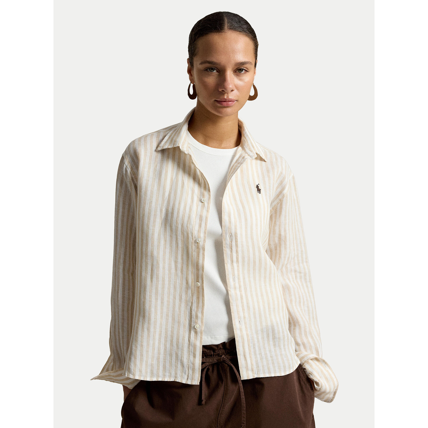 Polo Ralph Lauren Hemd 211935130504 Hellbeige Relaxed Fit