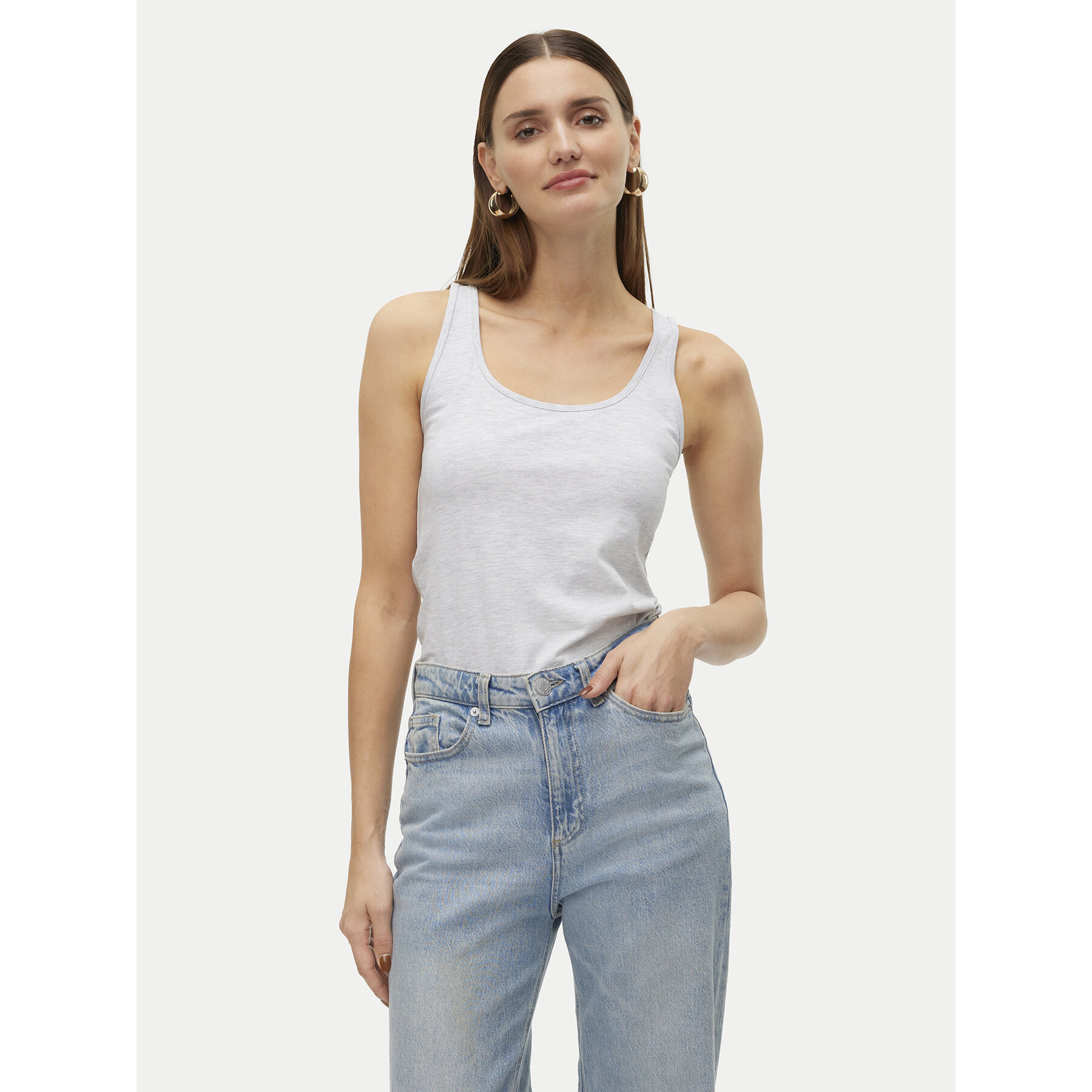 Vero Moda Felső Lulu 10323756 Szürke Regular Fit