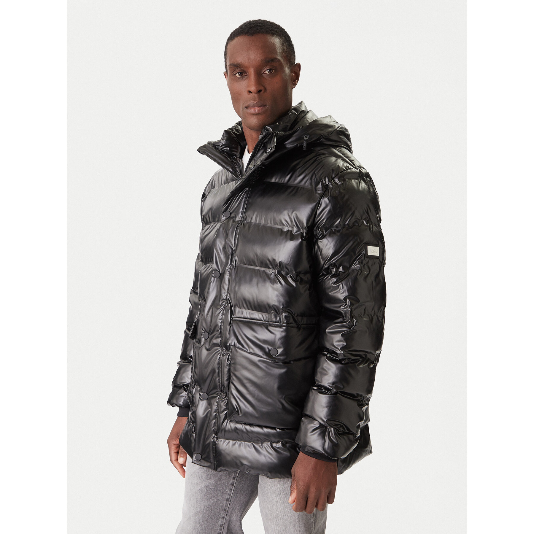 KARL LAGERFELD Winterjacke 505036 554595 Schwarz Regular Fit