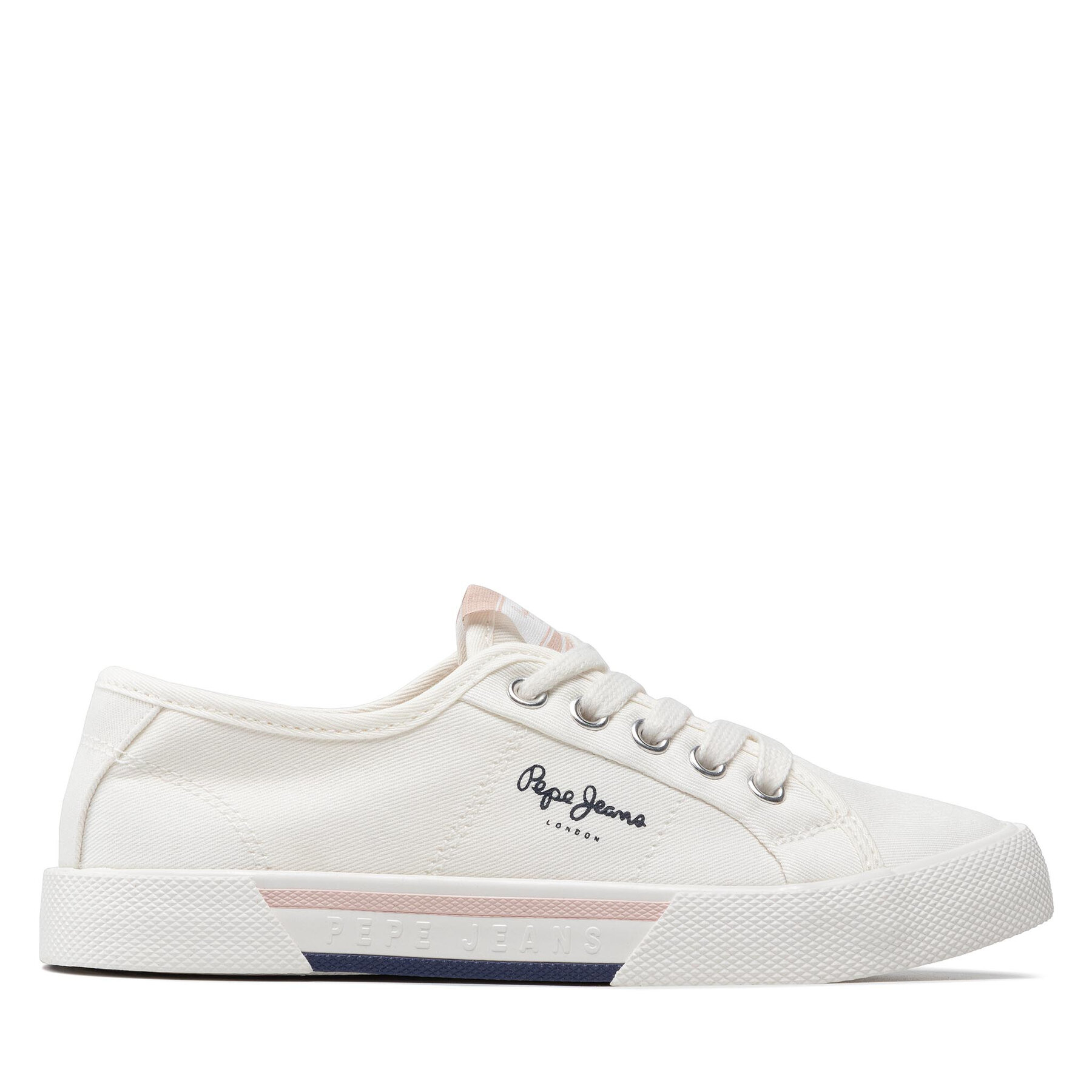 Pepe Jeans Πάνινα παπούτσια Pepe Jeans Brady Girl Basic PGS30543 Λευκό