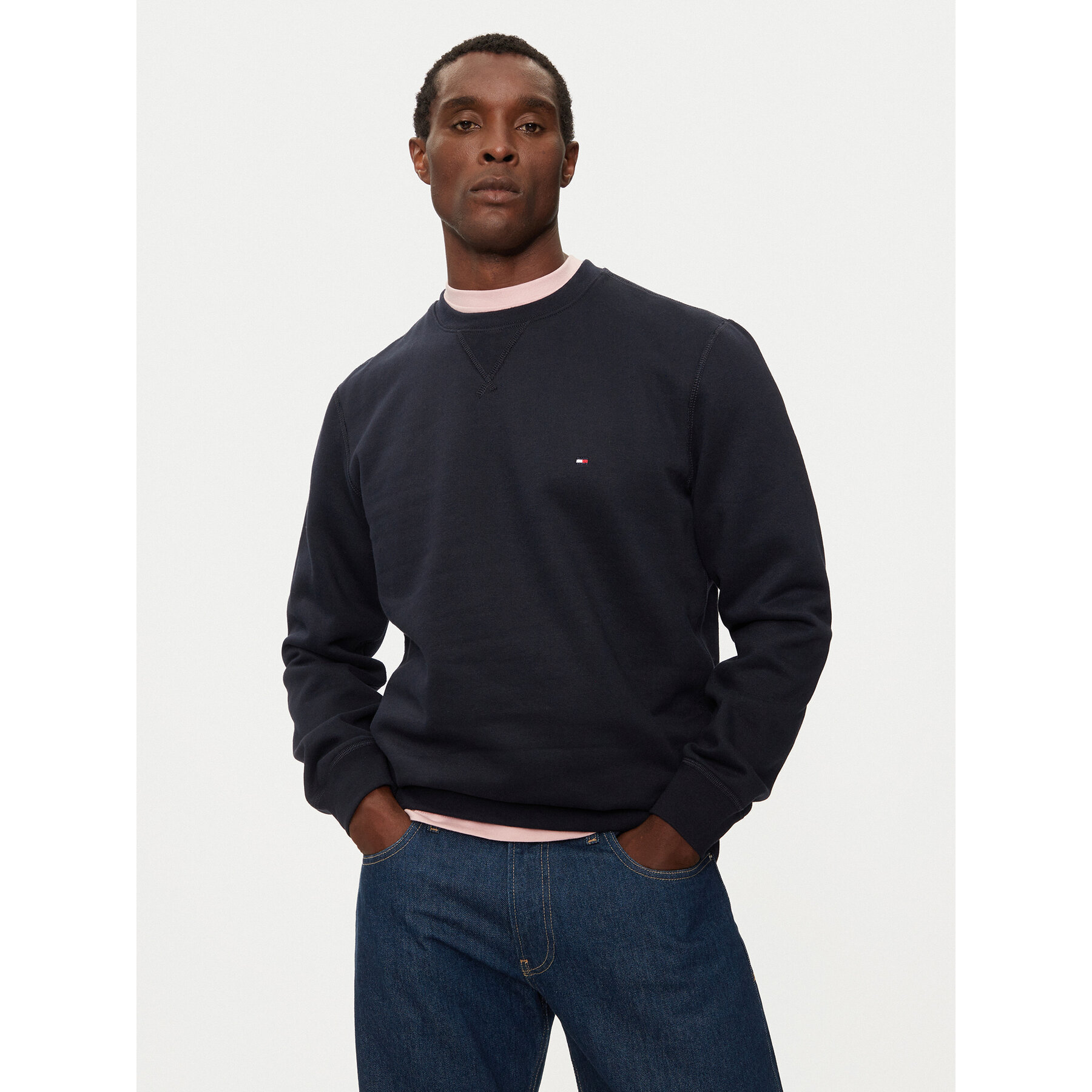 Tommy Hilfiger Sweatshirt Essential MW0MW37232 Dunkelblau Regular Fit